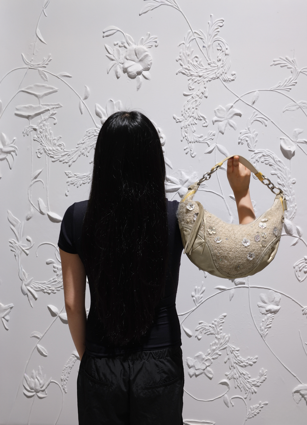 CHELSEA TWEED HOBO SHOULDER BAG