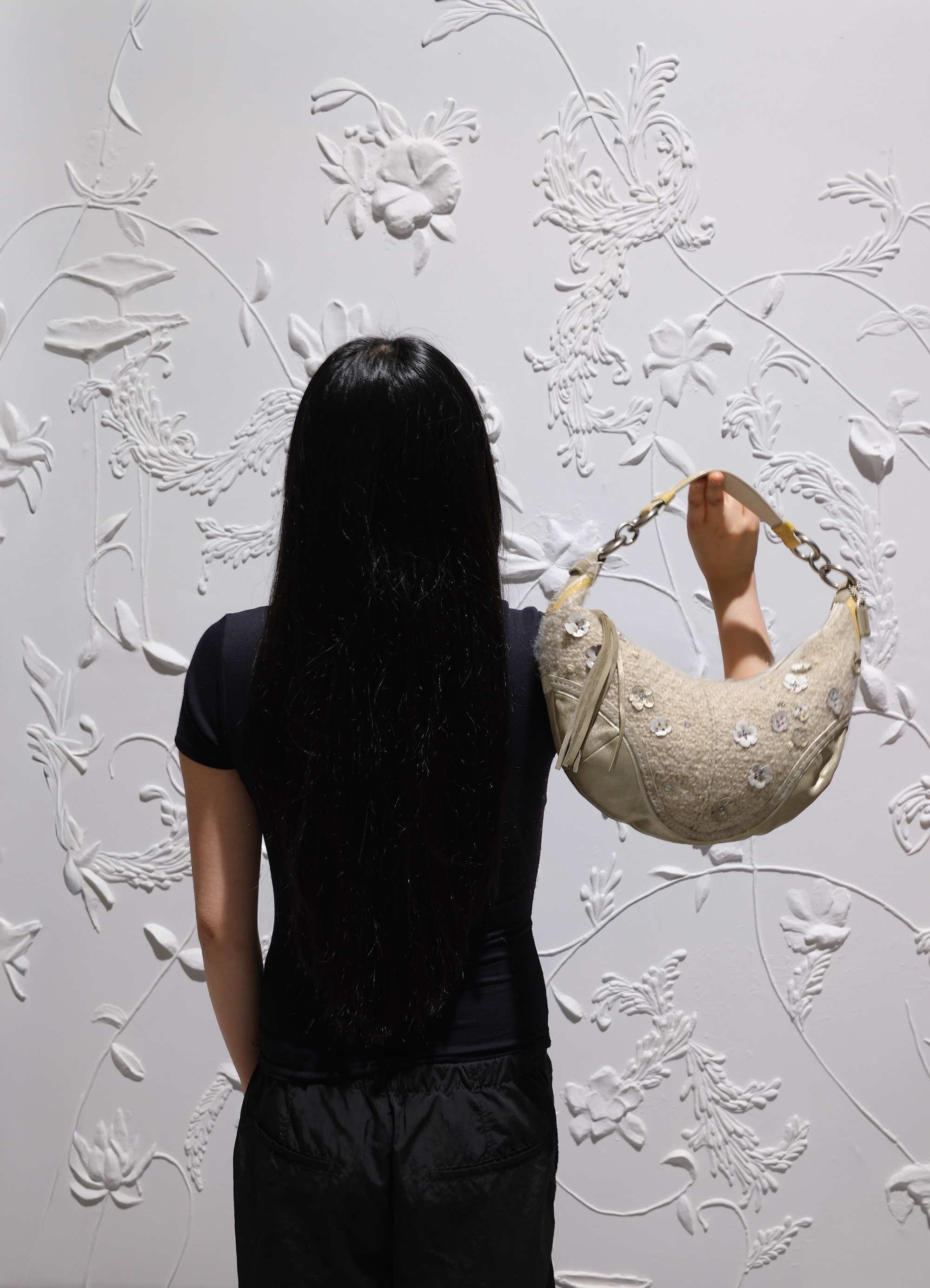 CHELSEA TWEED HOBO SHOULDER BAG