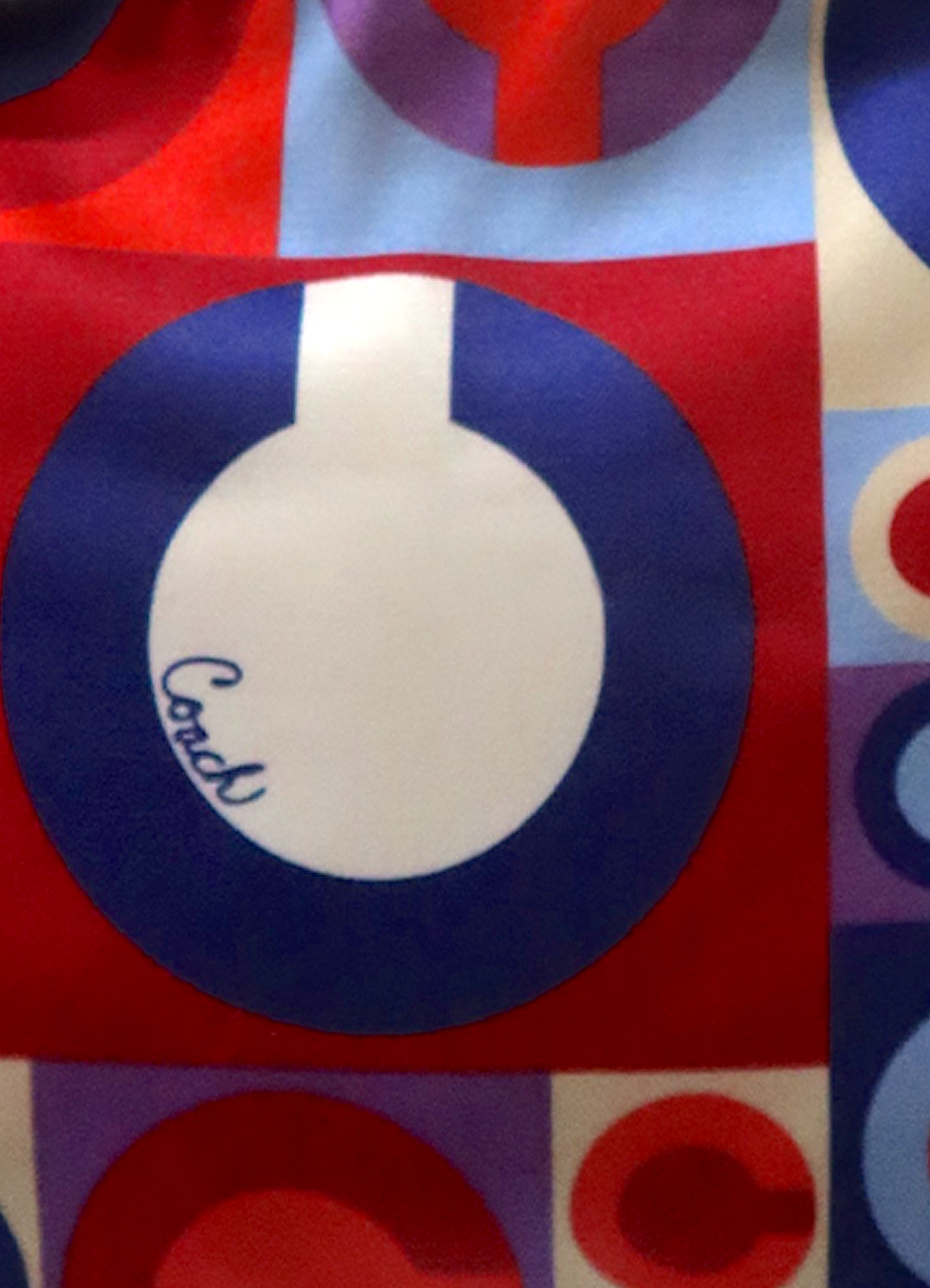 MADISON SCARF GRAPHIC OP ART SHOULDER BAG