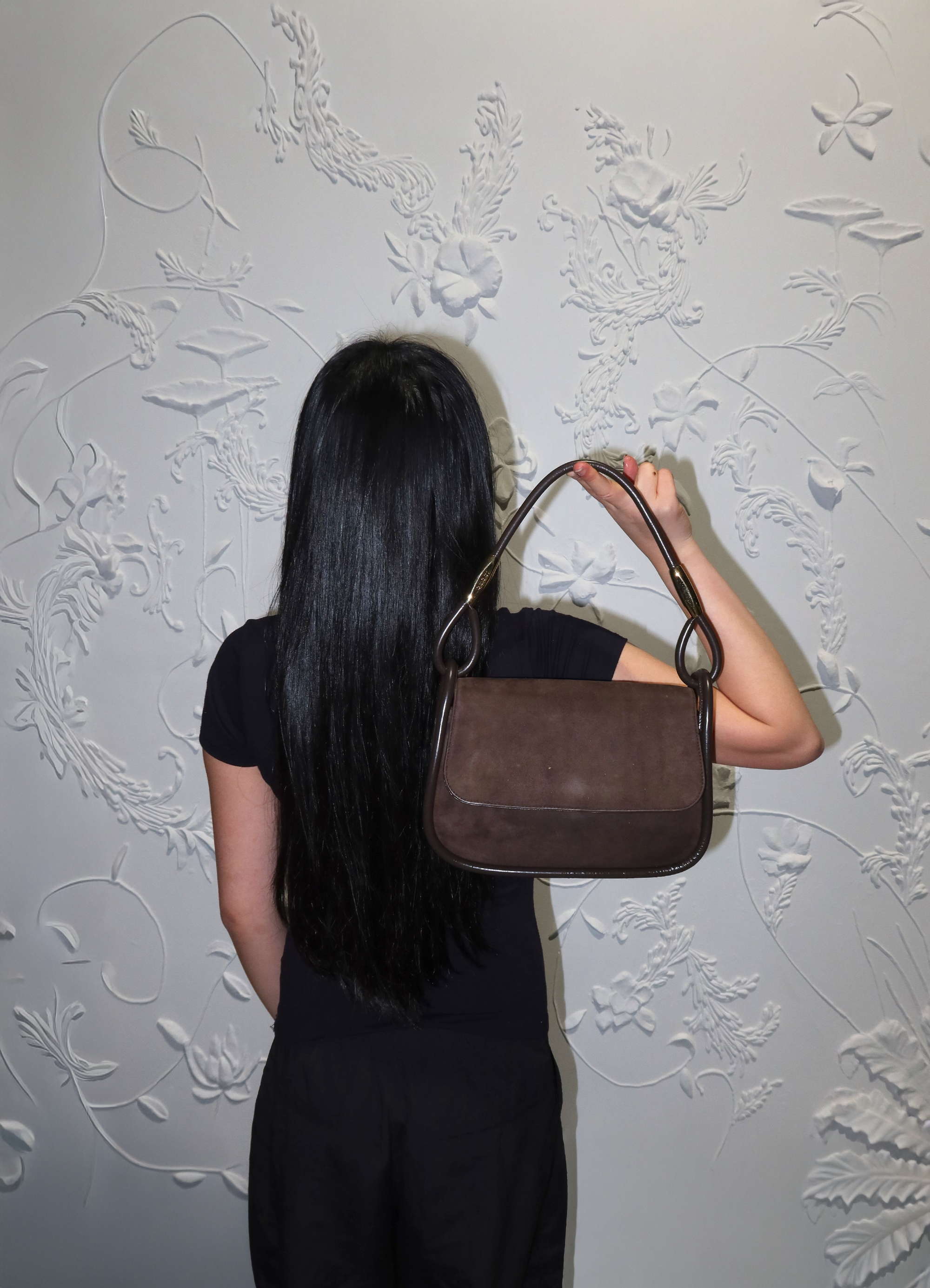 BALTHUS SUEDE SHOULDER BAG