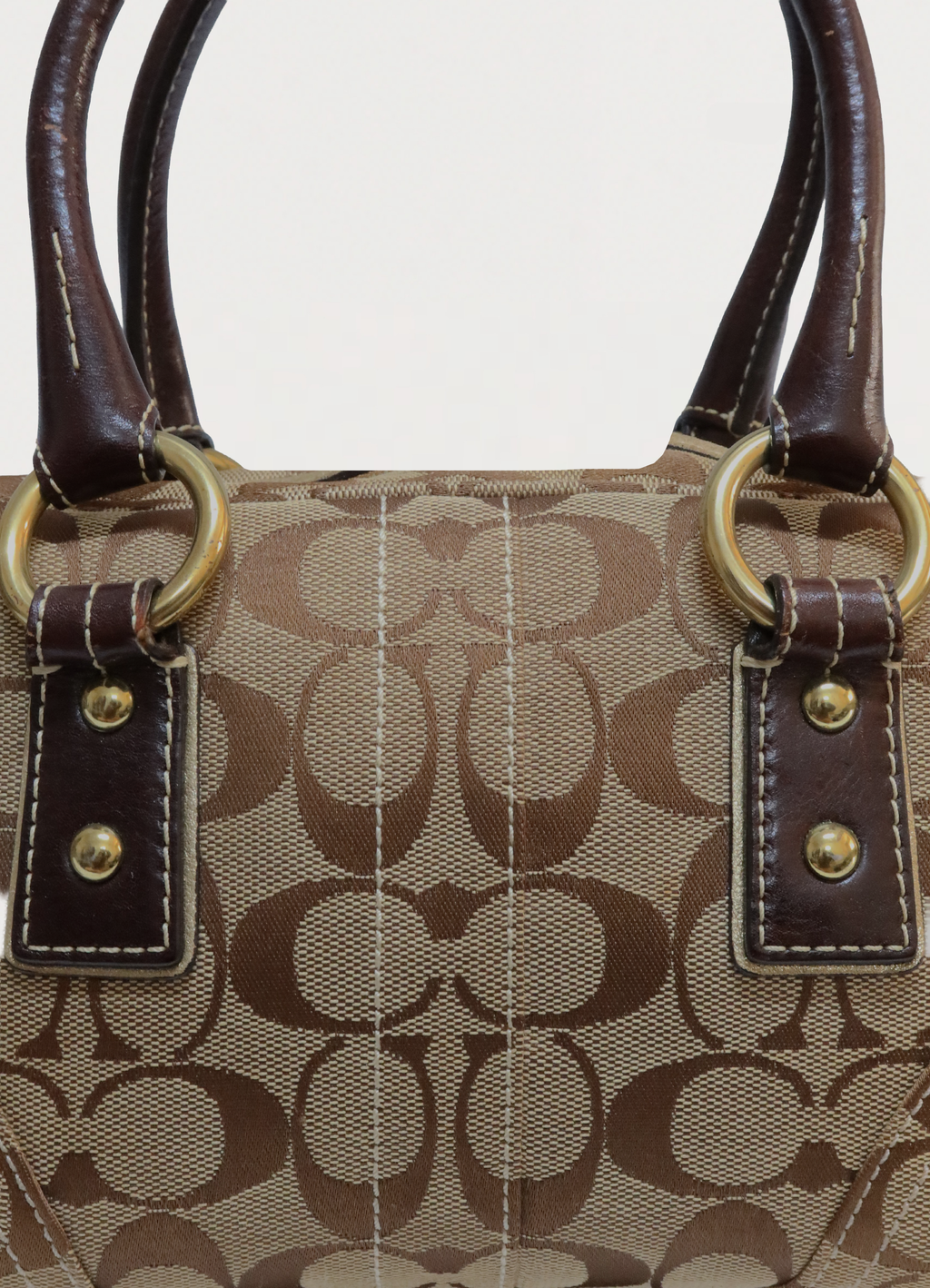 SOHO BUCKLE MONOGRAM SATCHEL BAG