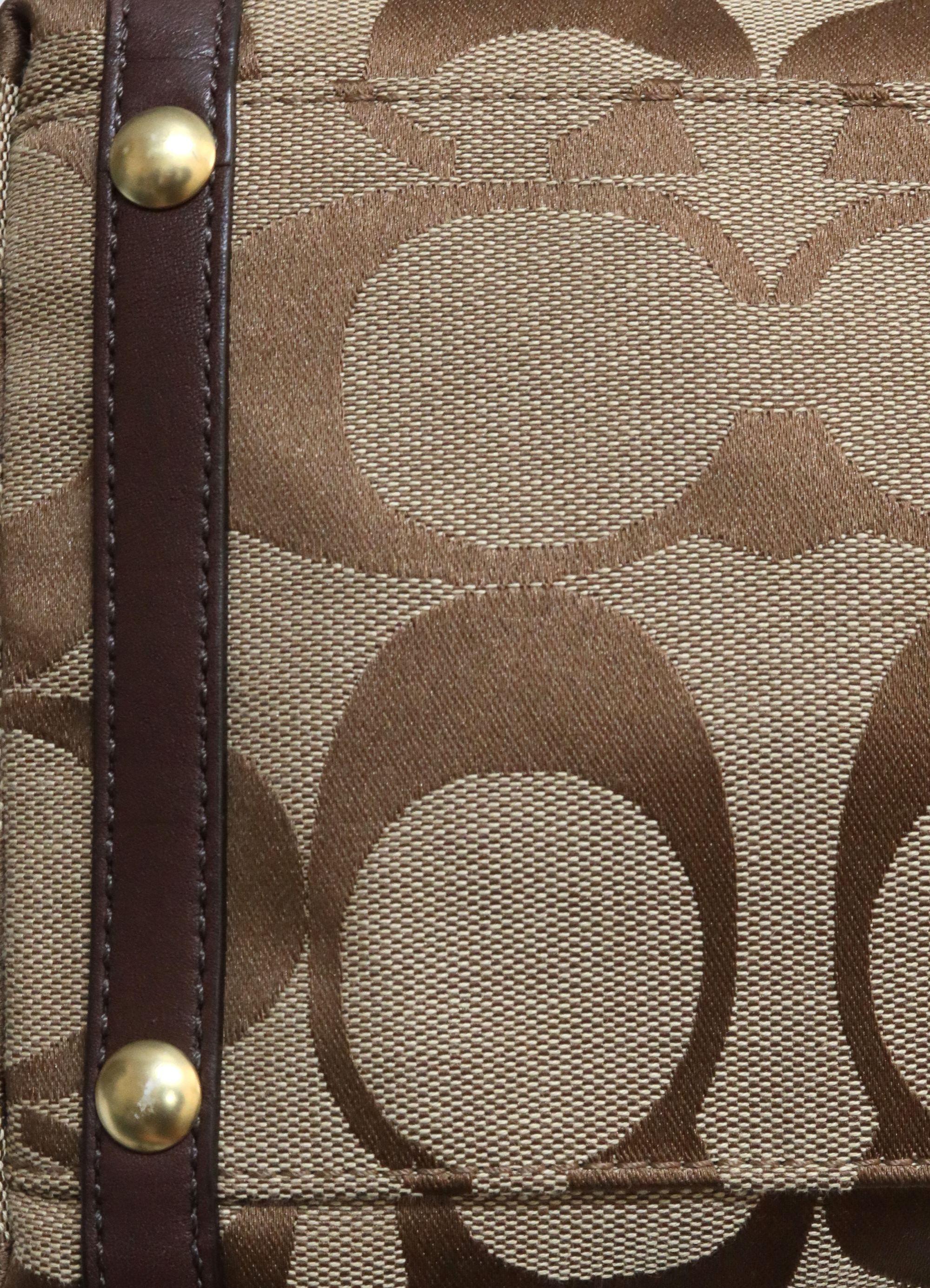 SIGNATURE MONOGRAM SATCHEL SHOULDER BAG