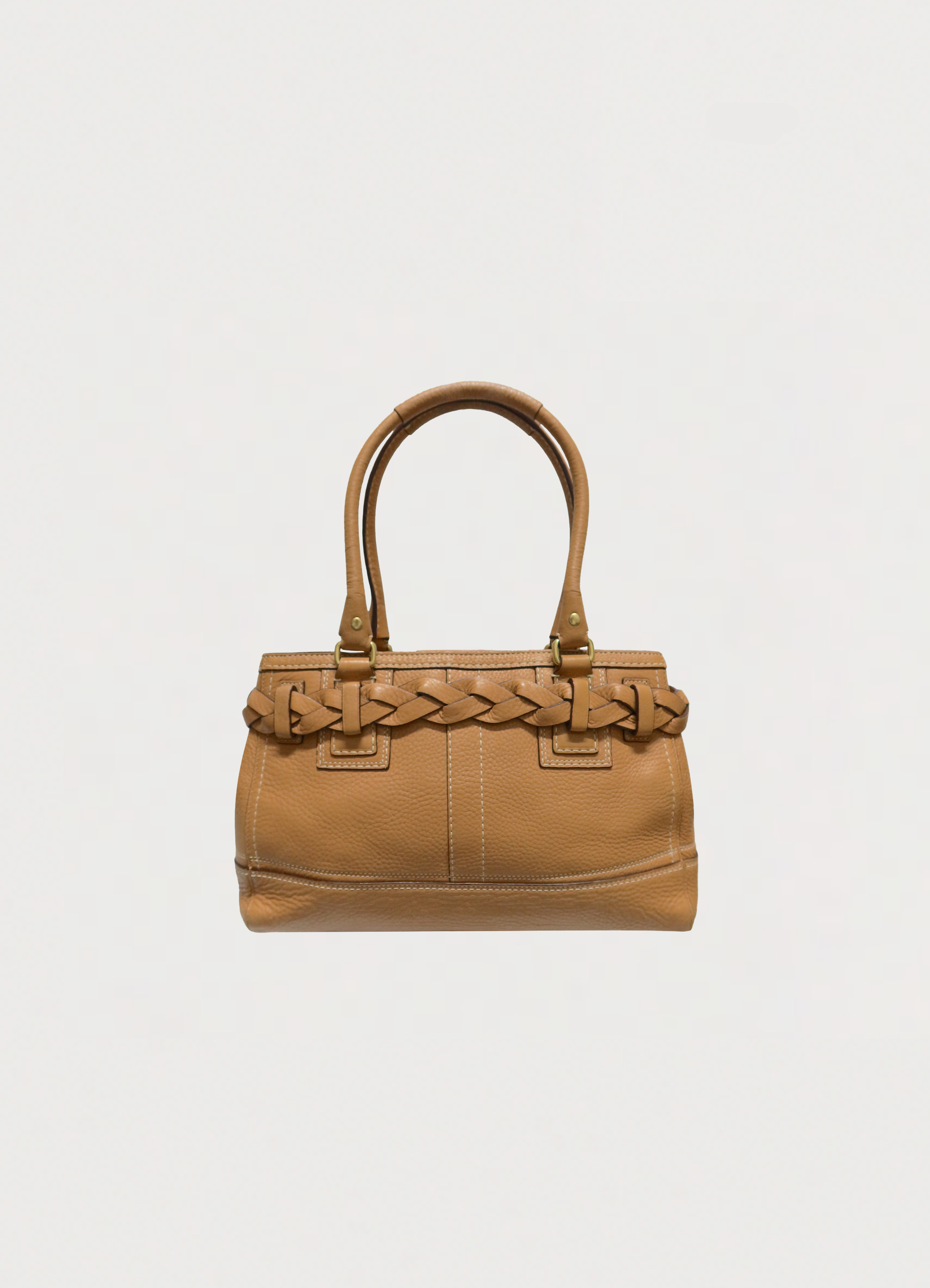 HAMPTONS BRAIDED CARRYALL SATCHEL BAG