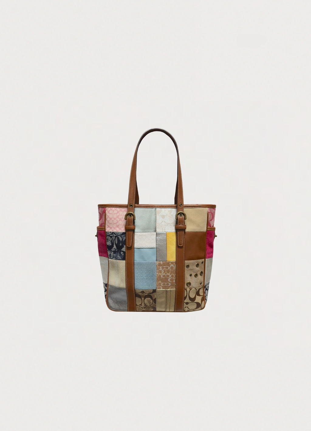 HOLIDAY PATCHWORK GALLERY TOTE BAG