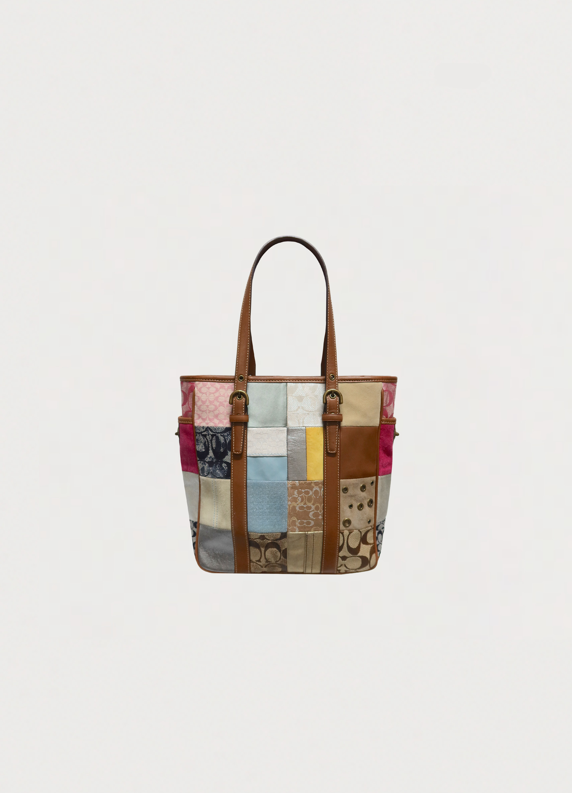HOLIDAY PATCHWORK GALLERY TOTE BAG
