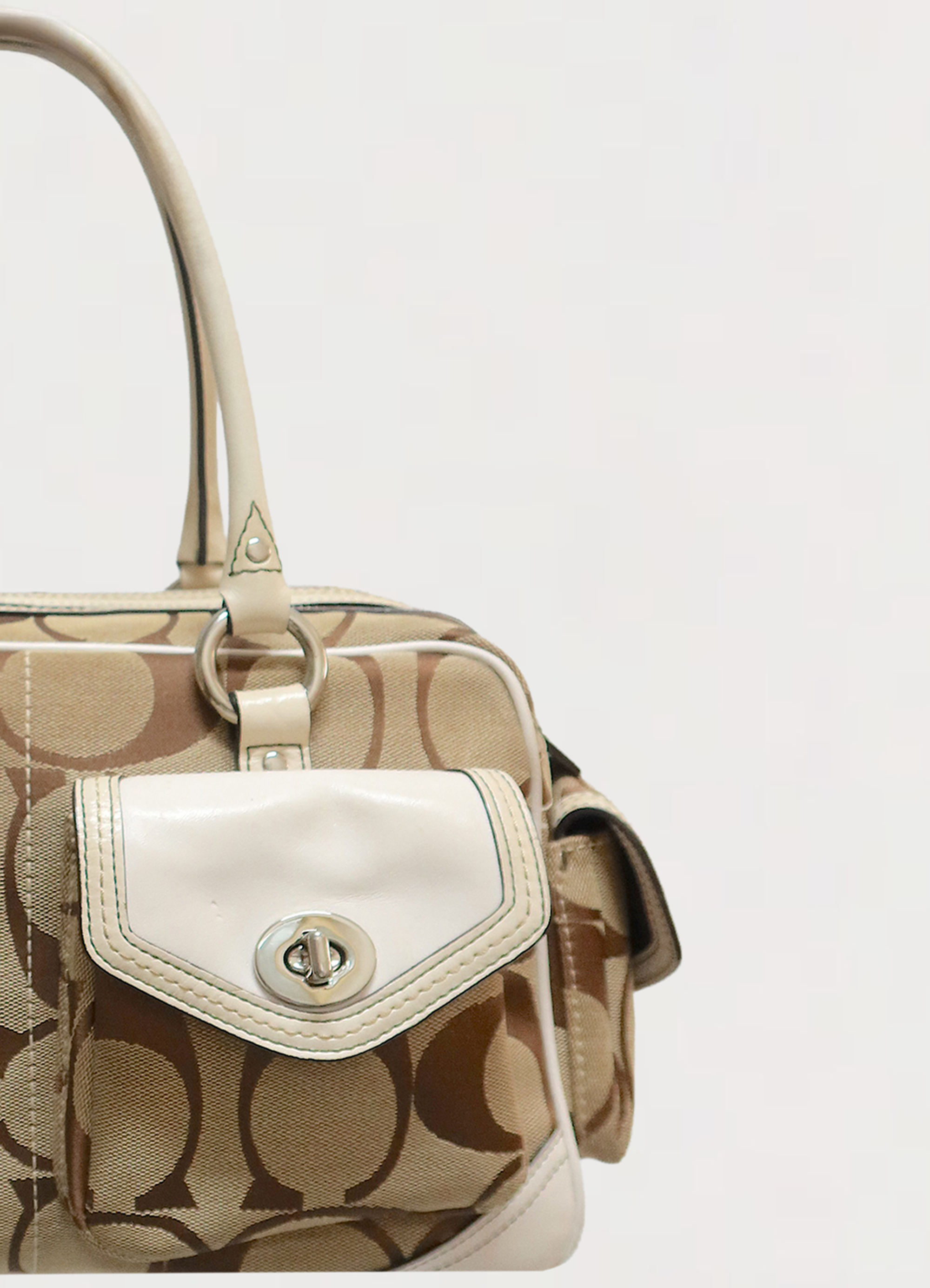 SIGNATURE GALLERY POCKET LARGE SATCHEL BAG