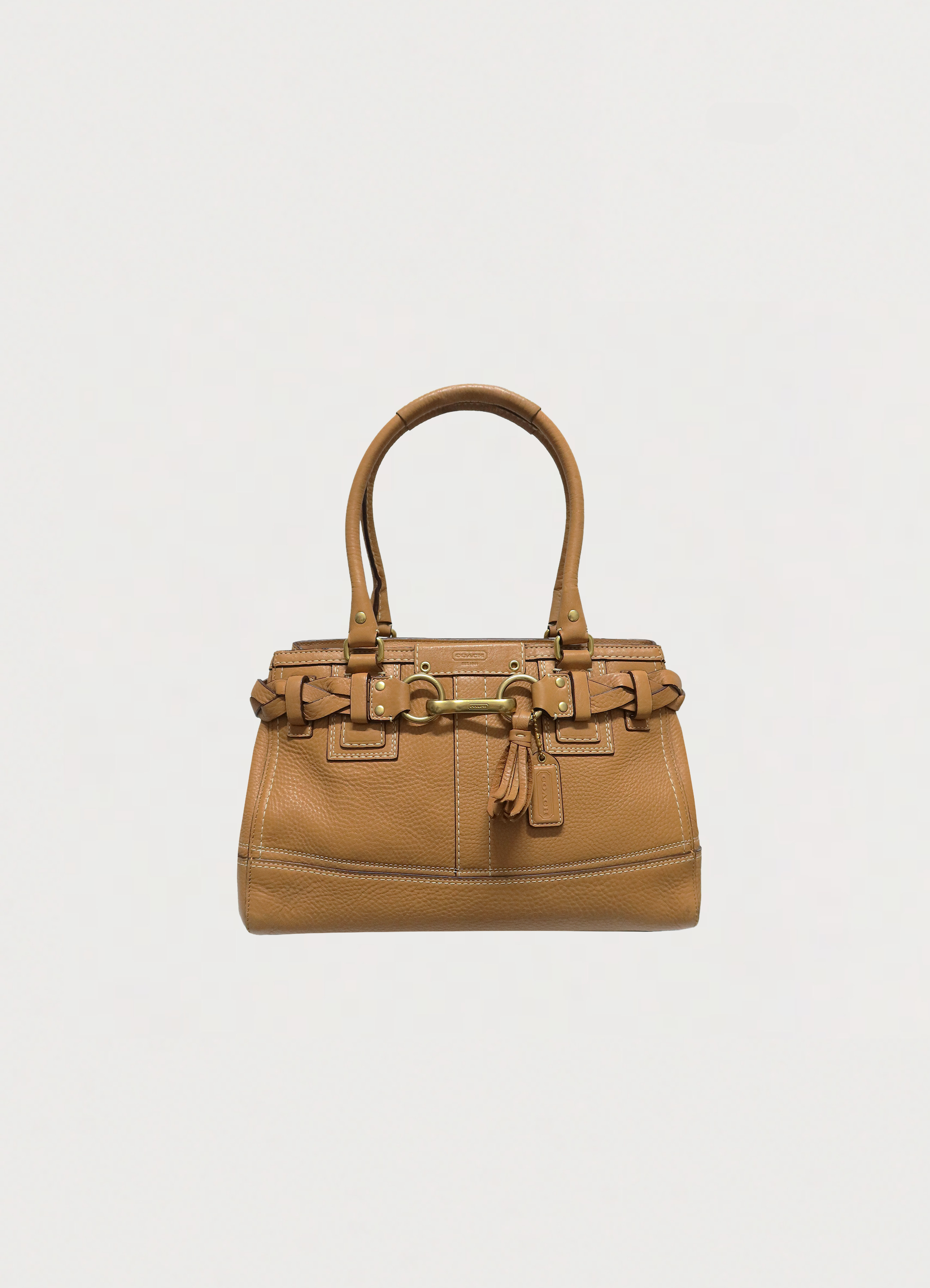 HAMPTONS BRAIDED CARRYALL SATCHEL BAG