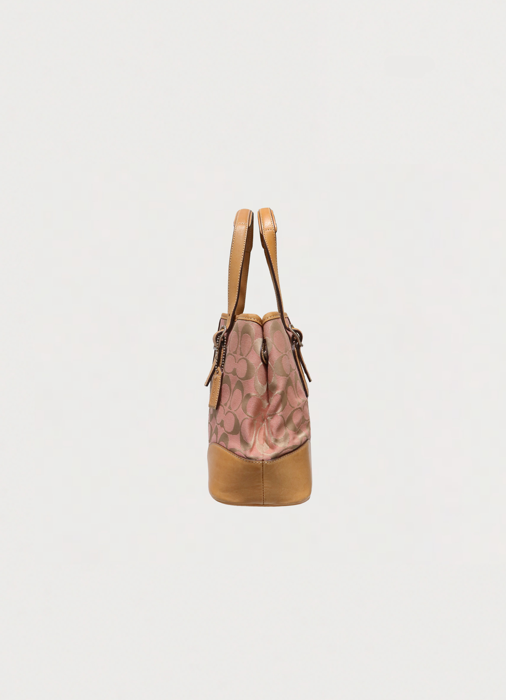 SIGNATURE CANVAS AND LEATHER SHOULDER BAG