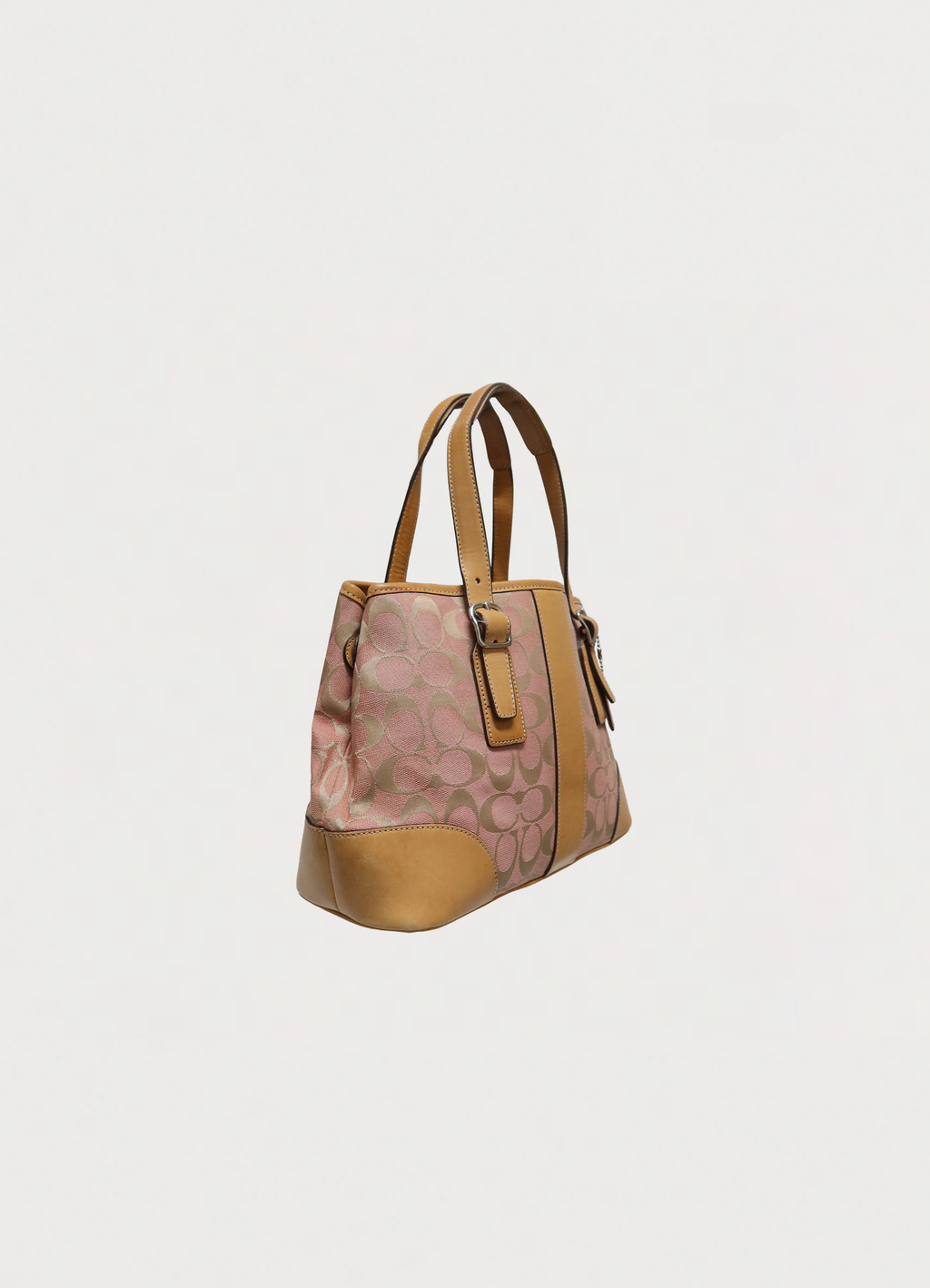 SIGNATURE CANVAS AND LEATHER SHOULDER BAG