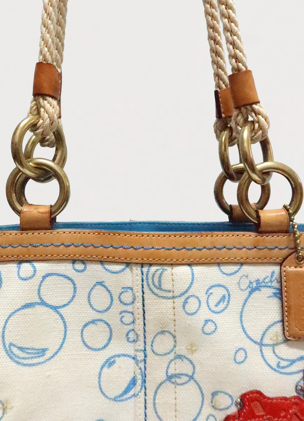 LIMITED EDITION RESORT BUBBLE FISH CORAL TOTE BAG