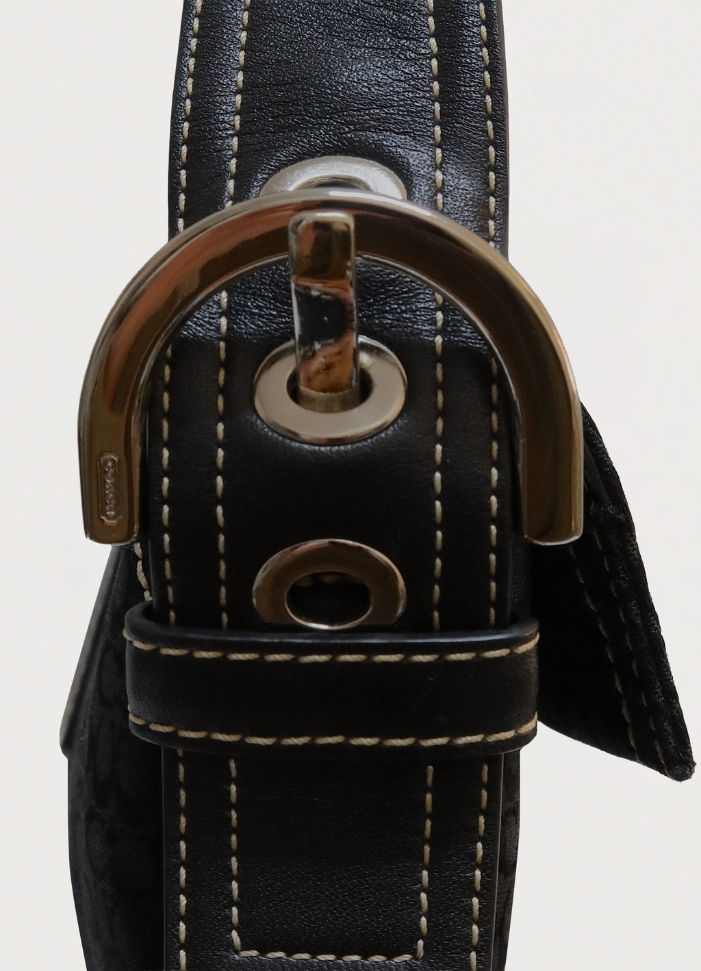 SOHO SIGNATURE MONOGRAM FLAP SHOULDER BAG