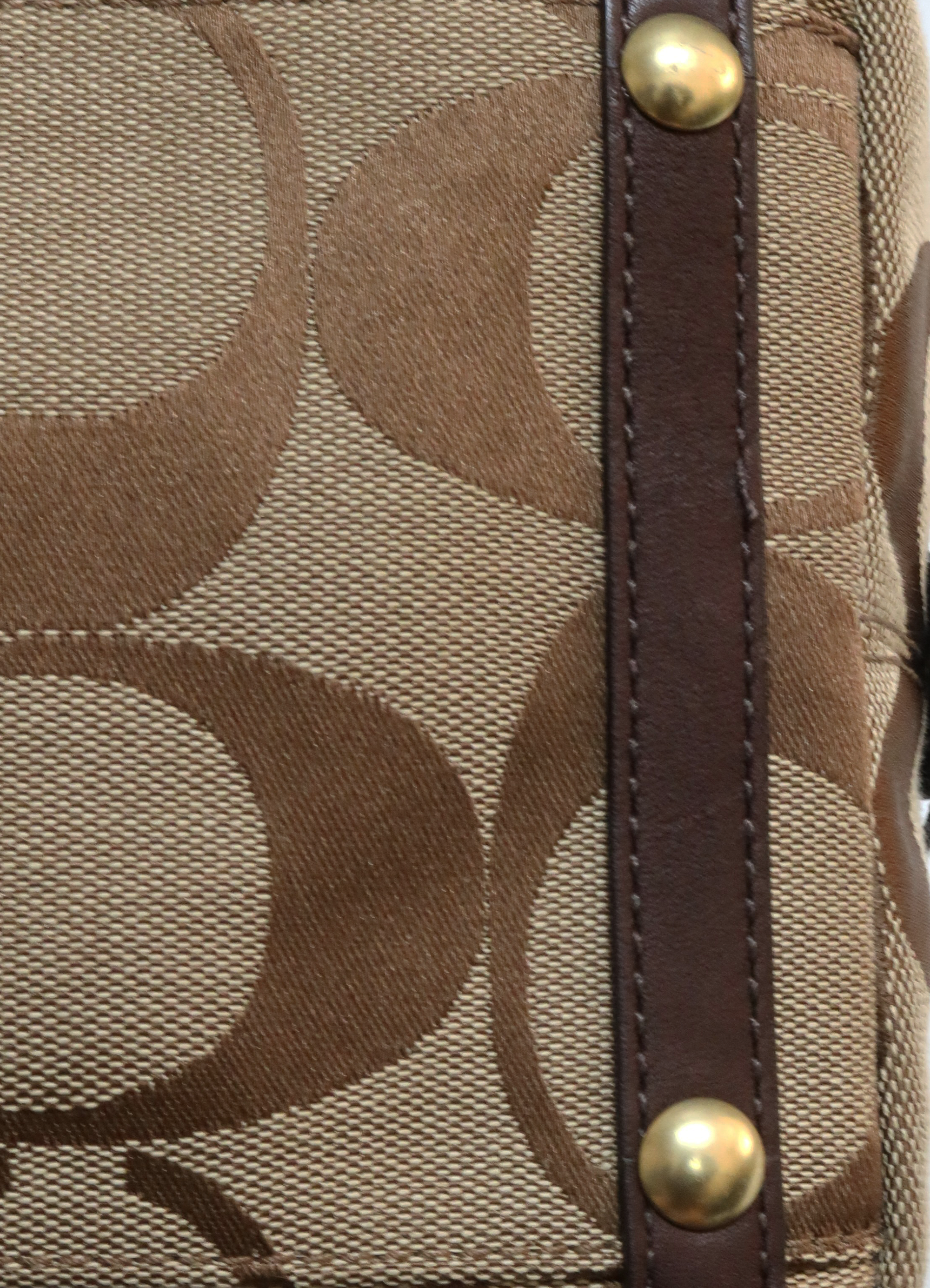 SIGNATURE MONOGRAM SATCHEL SHOULDER BAG