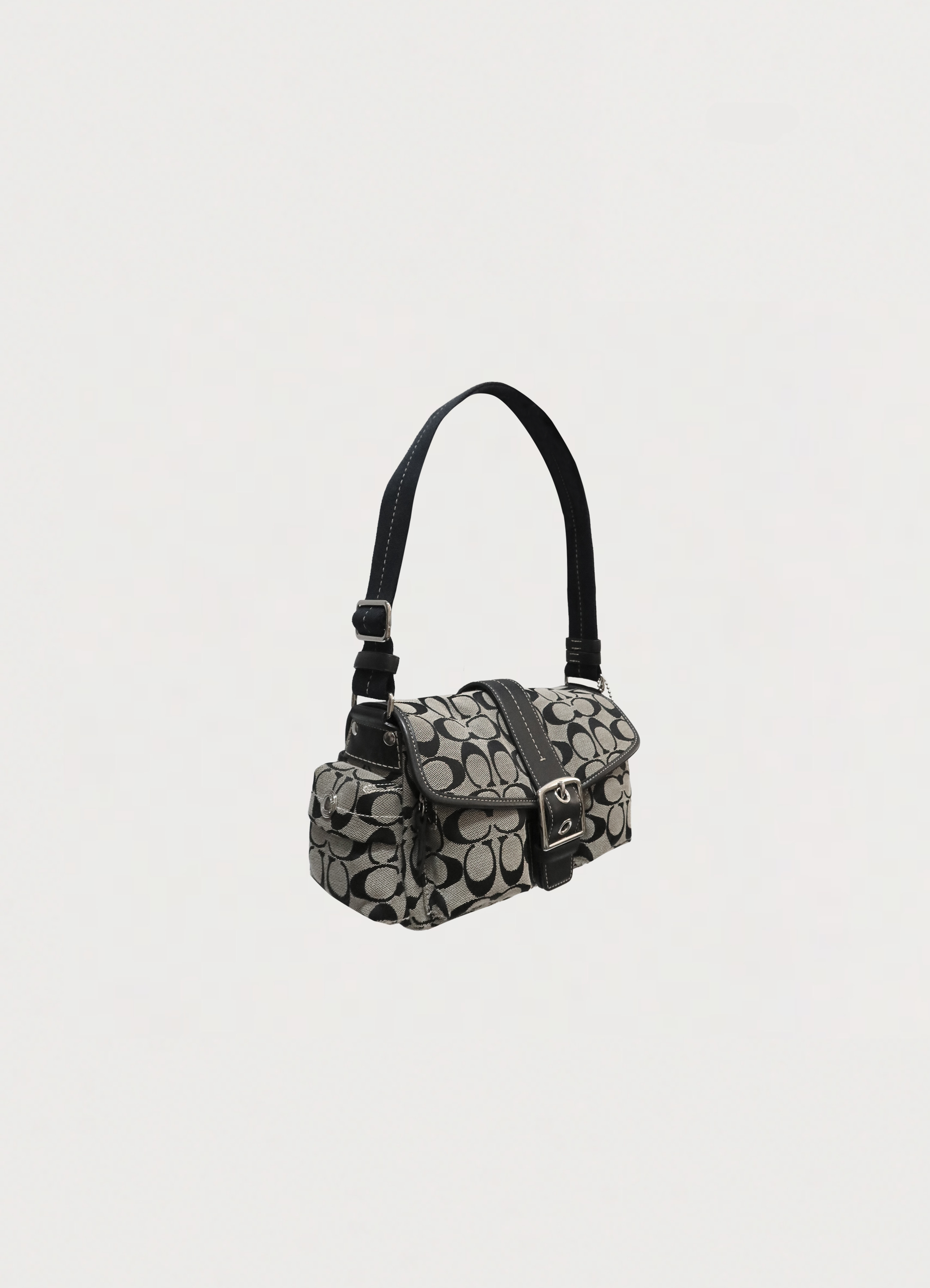 SIGNATURE POCKET SATCHEL SHOULDER BAG
