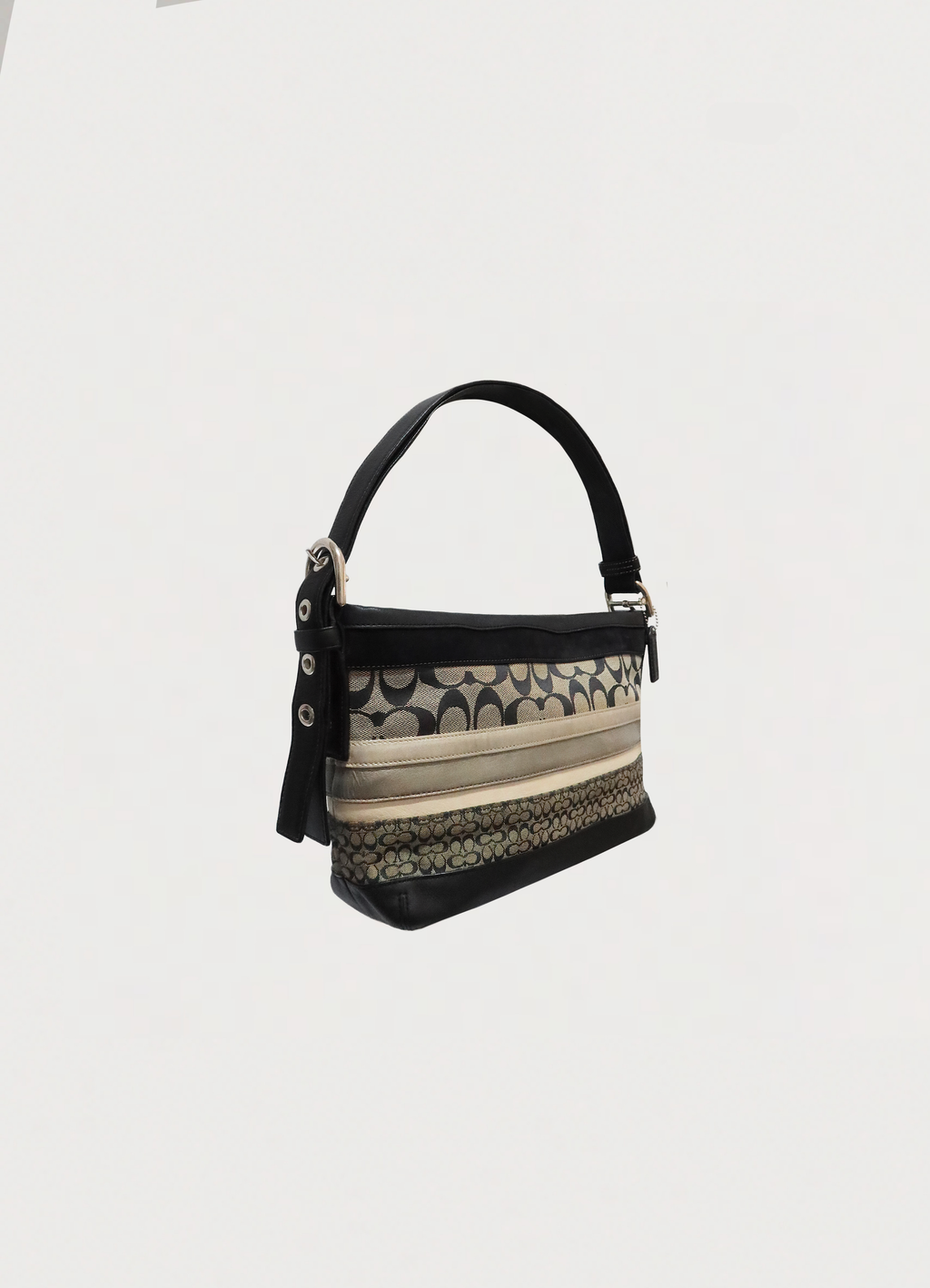 SIGNATURE PATCHWORK CONVERTIBLE SHOULDER BAG