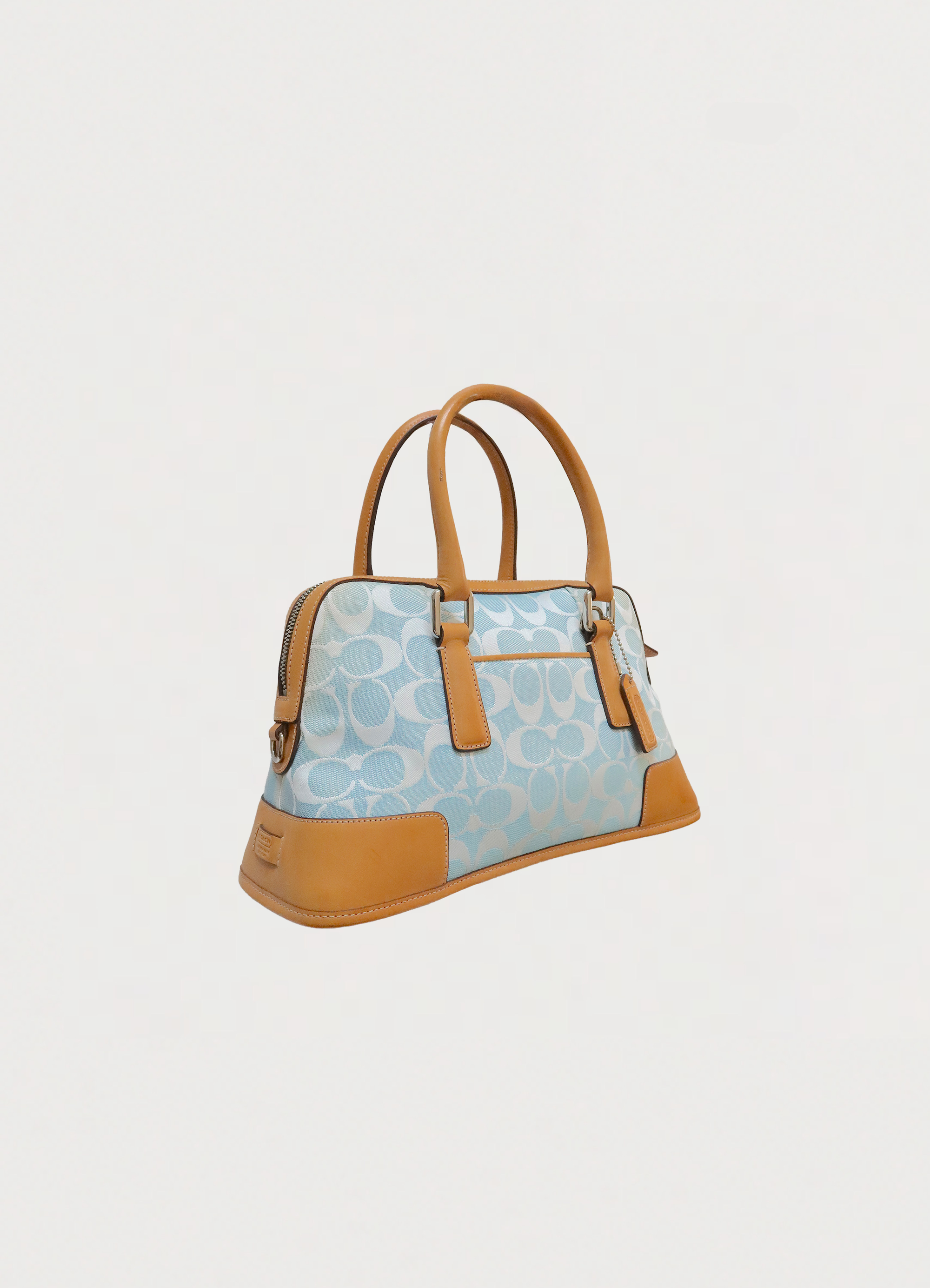 SIGNATURE CANVAS SATCHEL HANDBAG