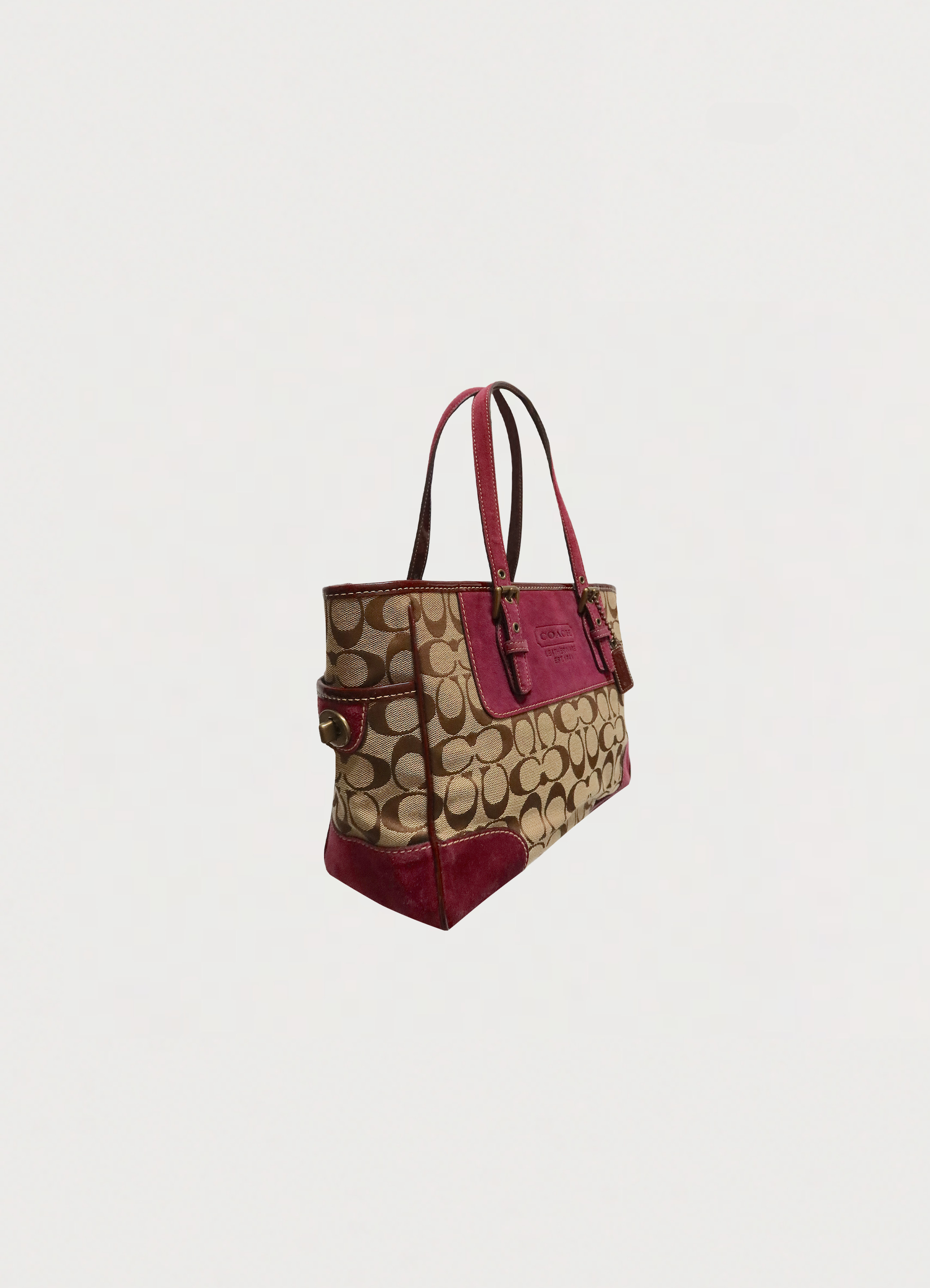 HAMPTONS SUEDE SIGNATURE TOTE BAG