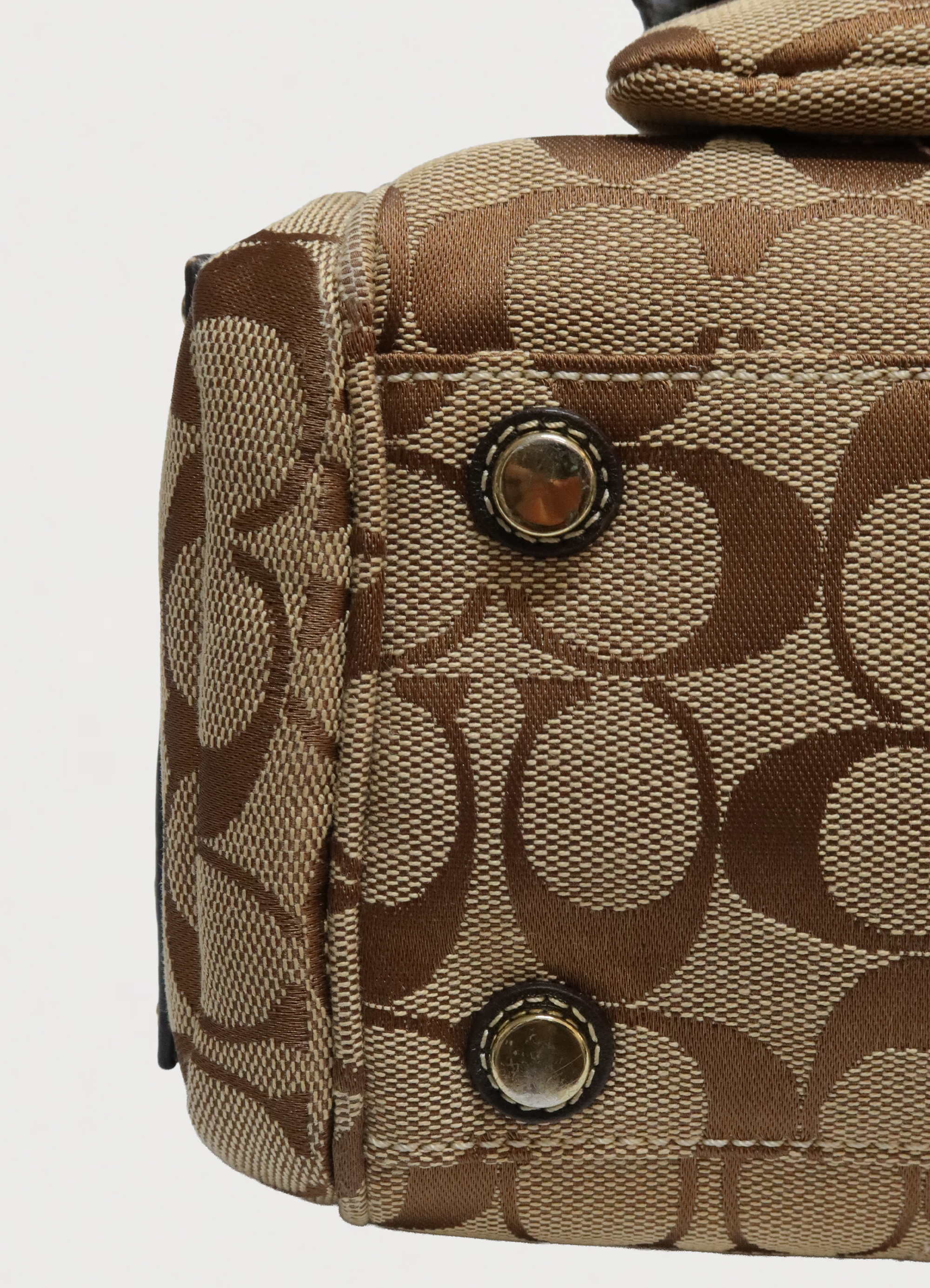 SOHO BUCKLE MONOGRAM SATCHEL BAG