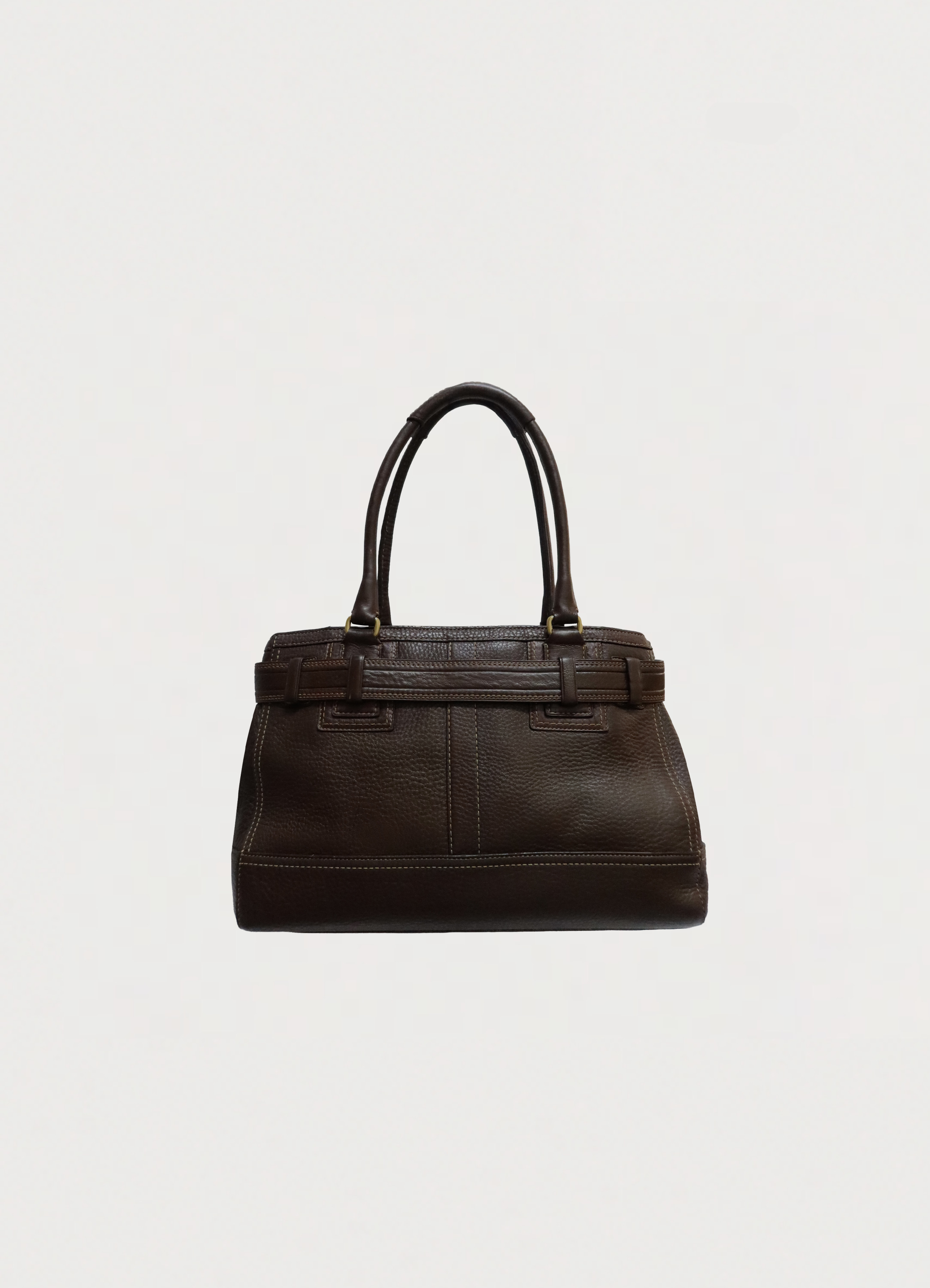 HAMPTONS PEBBLED LEATHER SATCHEL SHOULDER BAG