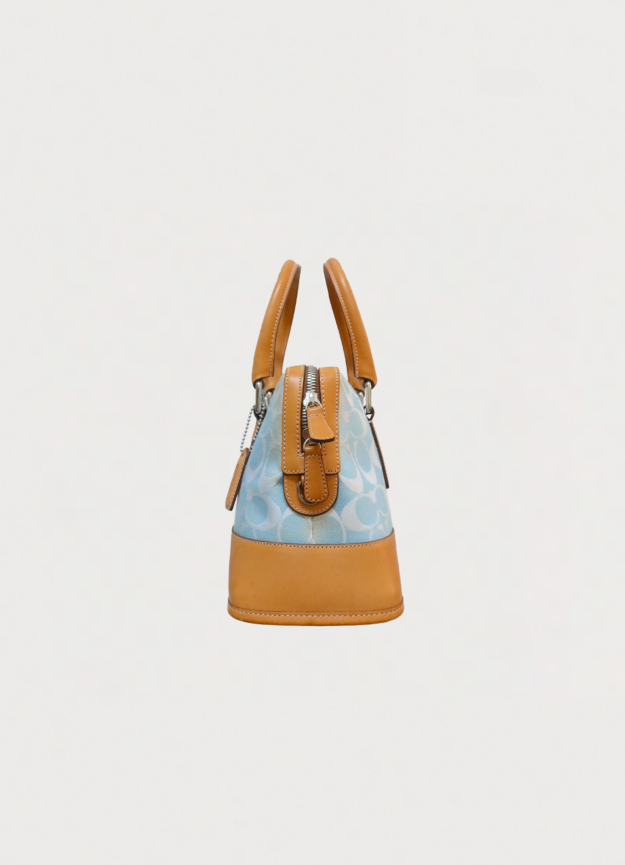 SIGNATURE CANVAS SATCHEL HANDBAG