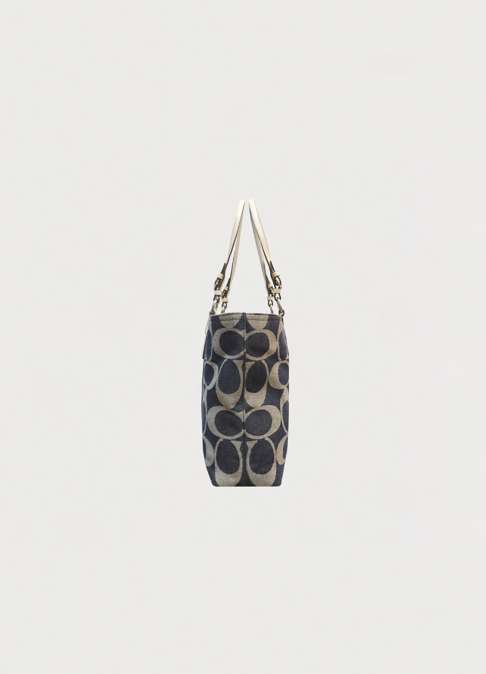 HAMPTONS SIGNATURE DENIM TOTE SHOULDER BAG