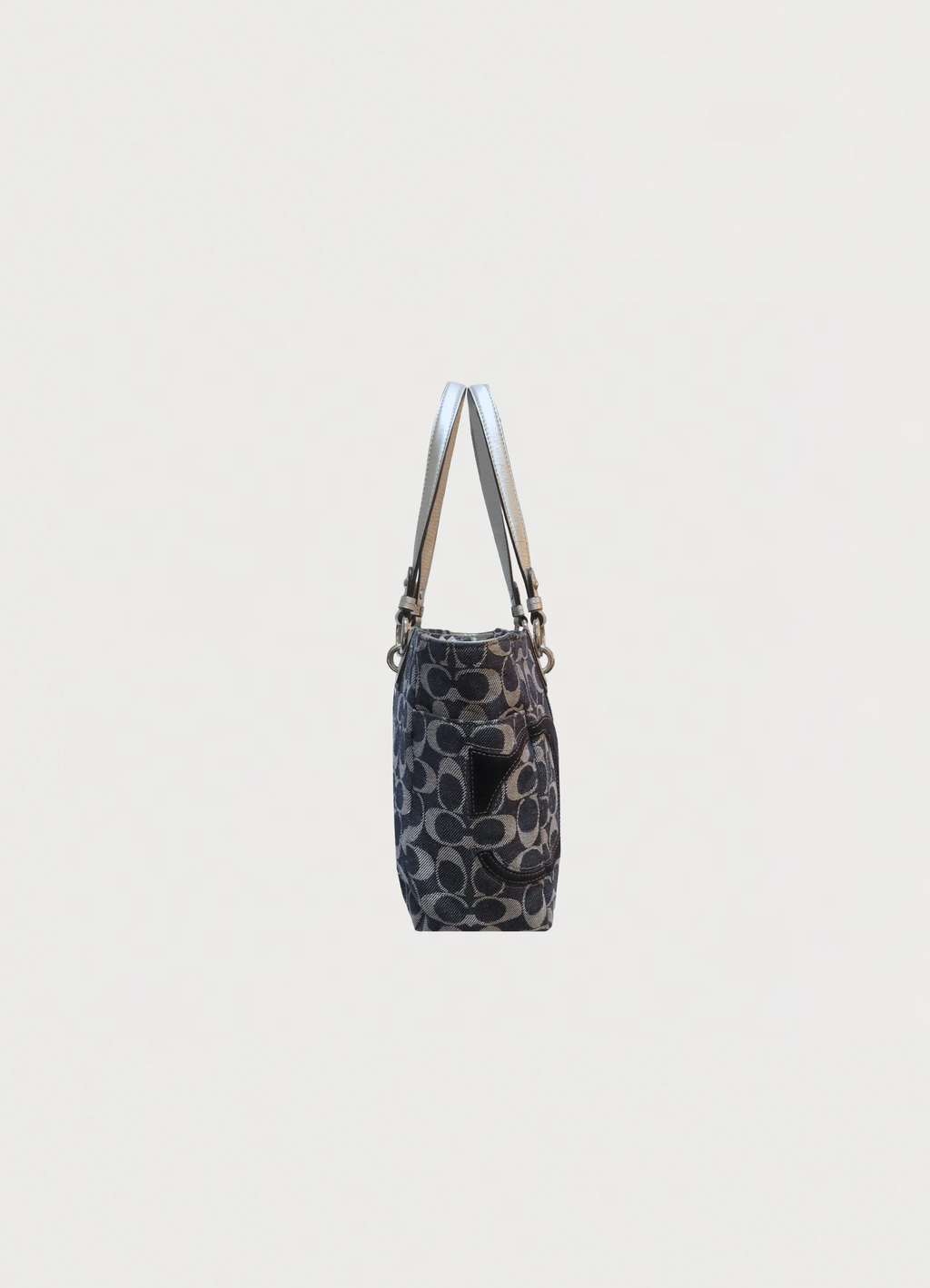 SIGNATURE DENIM PATCHWORK TOTE BAG
