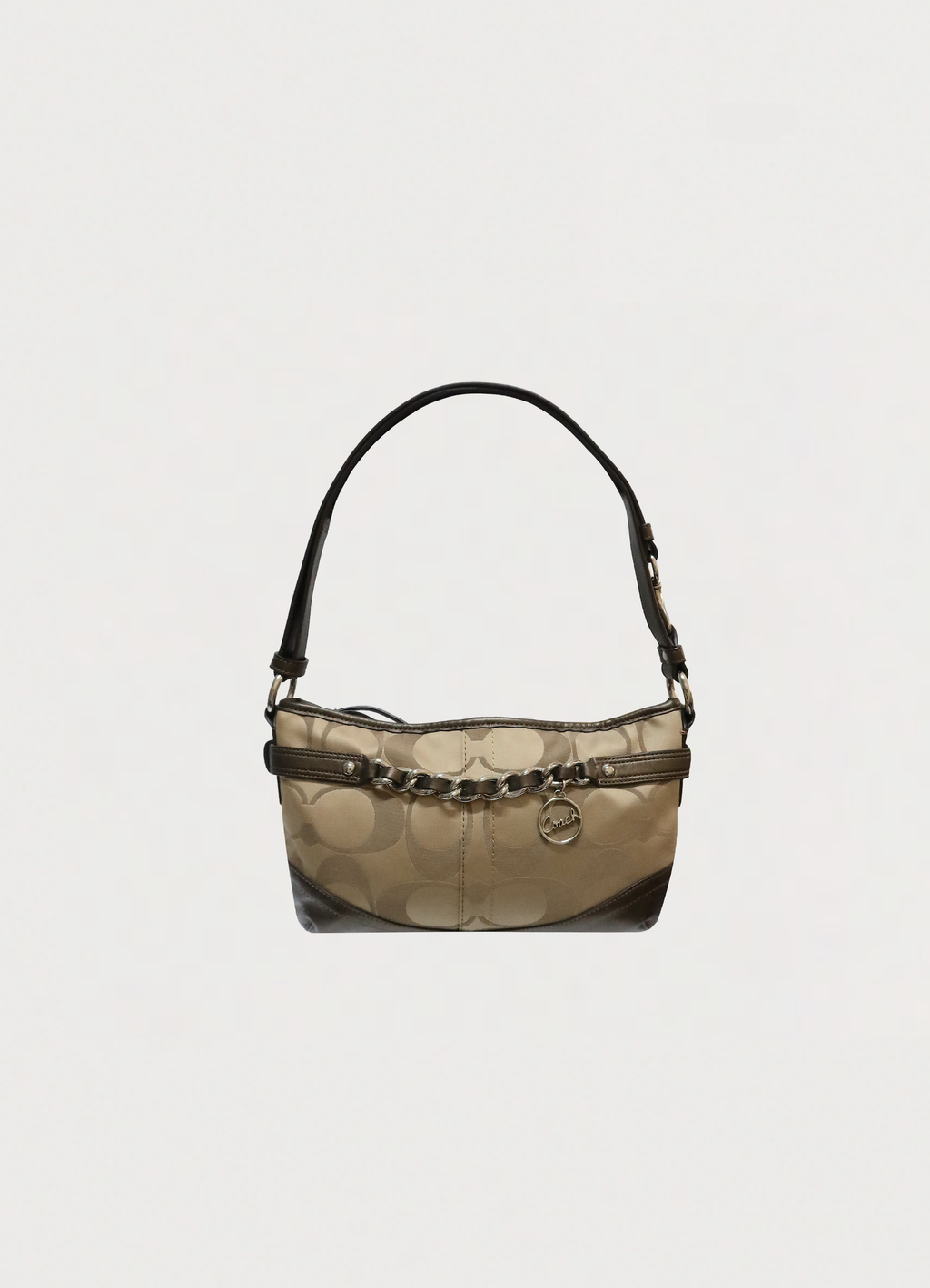 EAST WEST CHAIN DUFFLE CONVERTIBLE SHOULDER BAG
