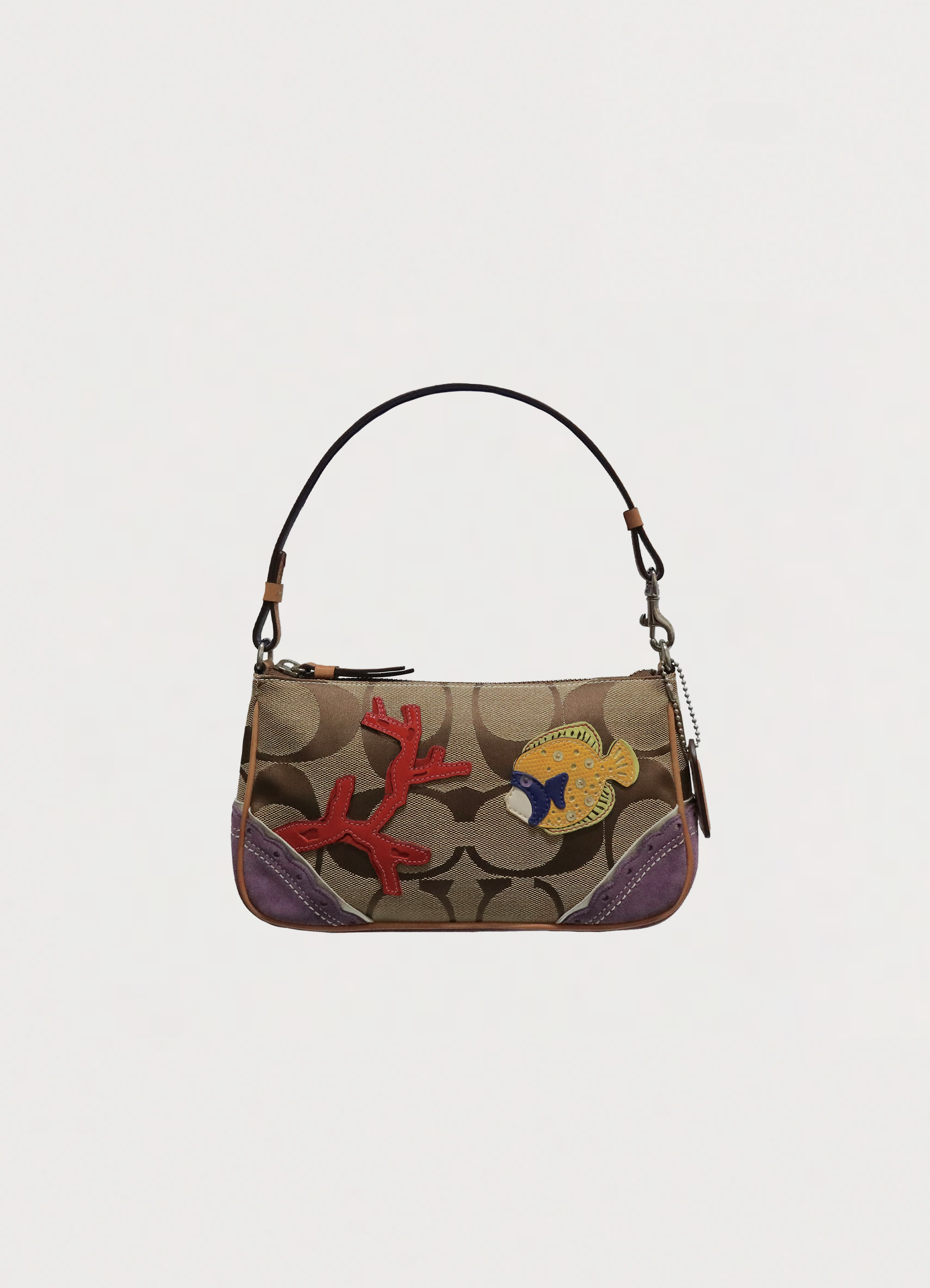 TROPICAL FISH/CORAL DEMI POCHETTE BAG