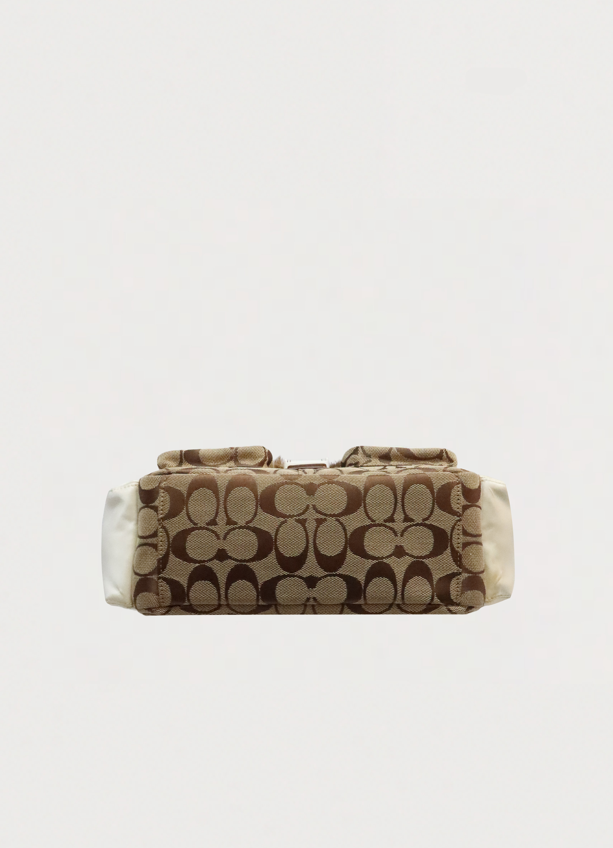 FUR TRIMMED SIGNATURE SHOULDER BAG
