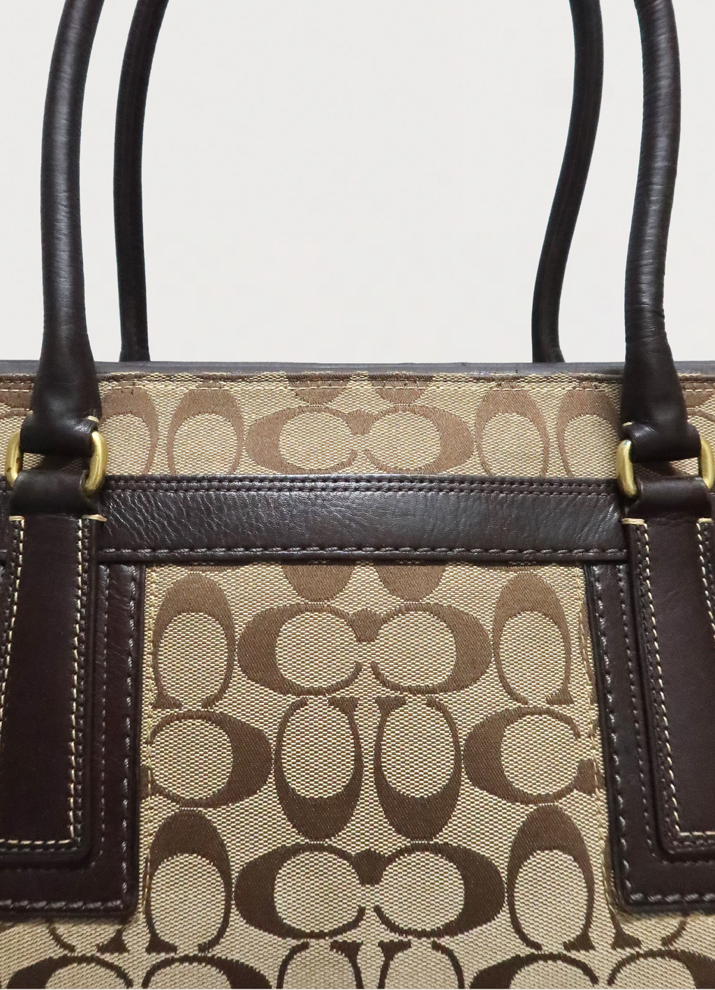 MADELINE TURNLOCK SIGNATURE SATCHEL SHOULDER BAG