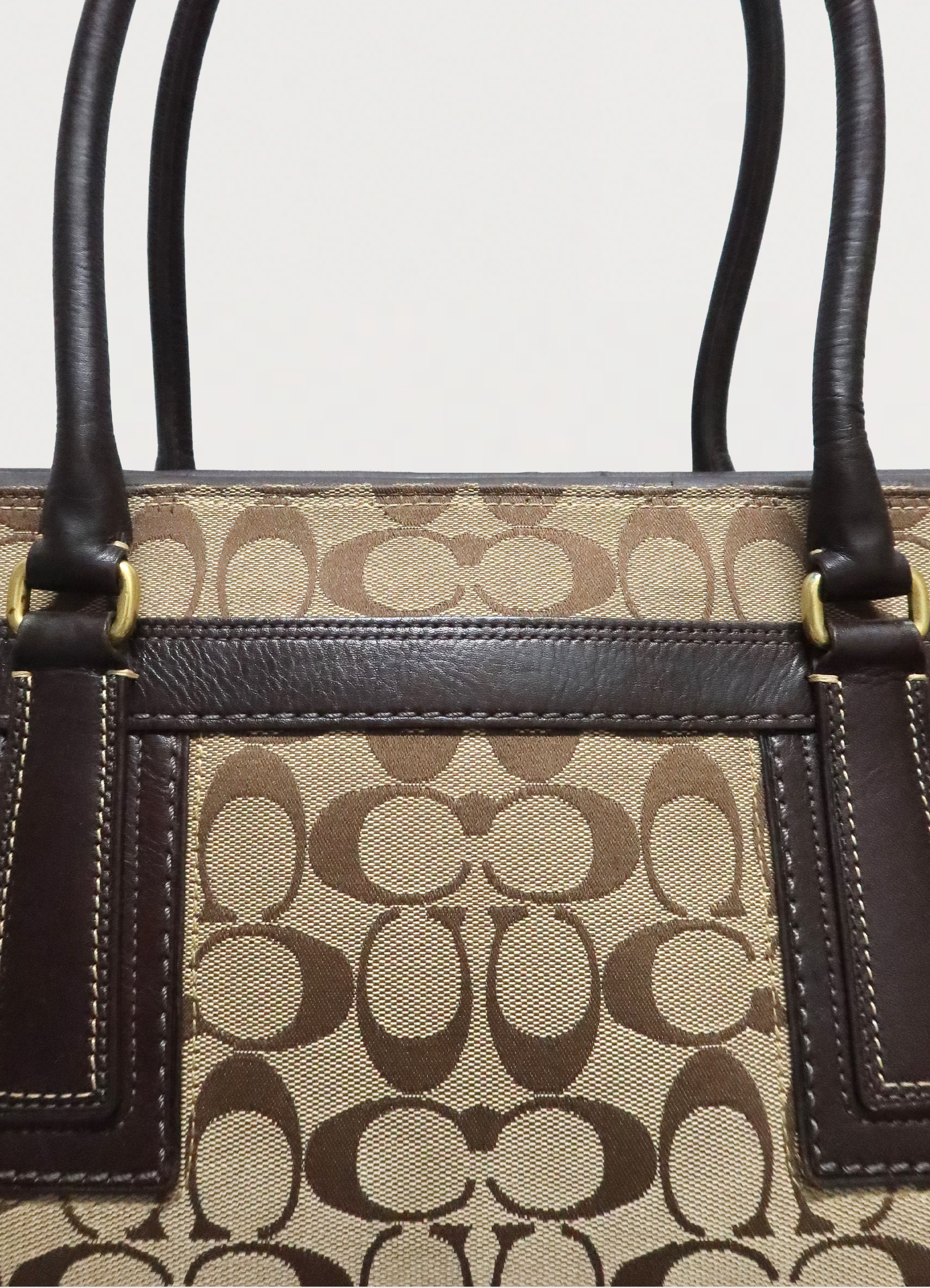 MADELINE TURNLOCK SIGNATURE SATCHEL SHOULDER BAG