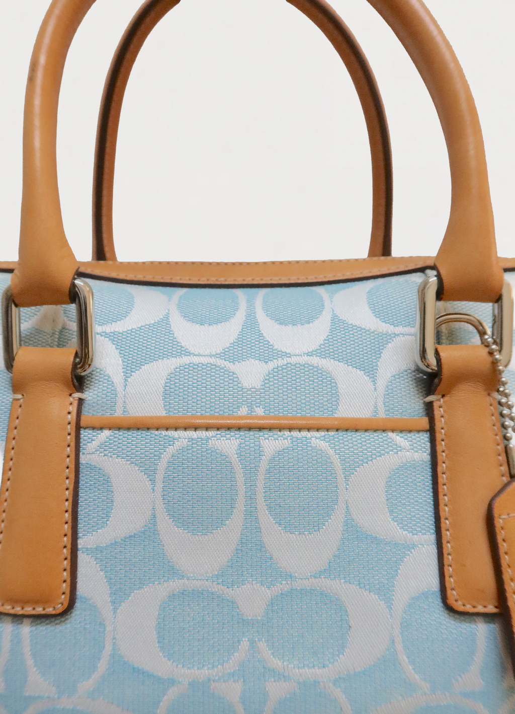 SIGNATURE CANVAS SATCHEL HANDBAG