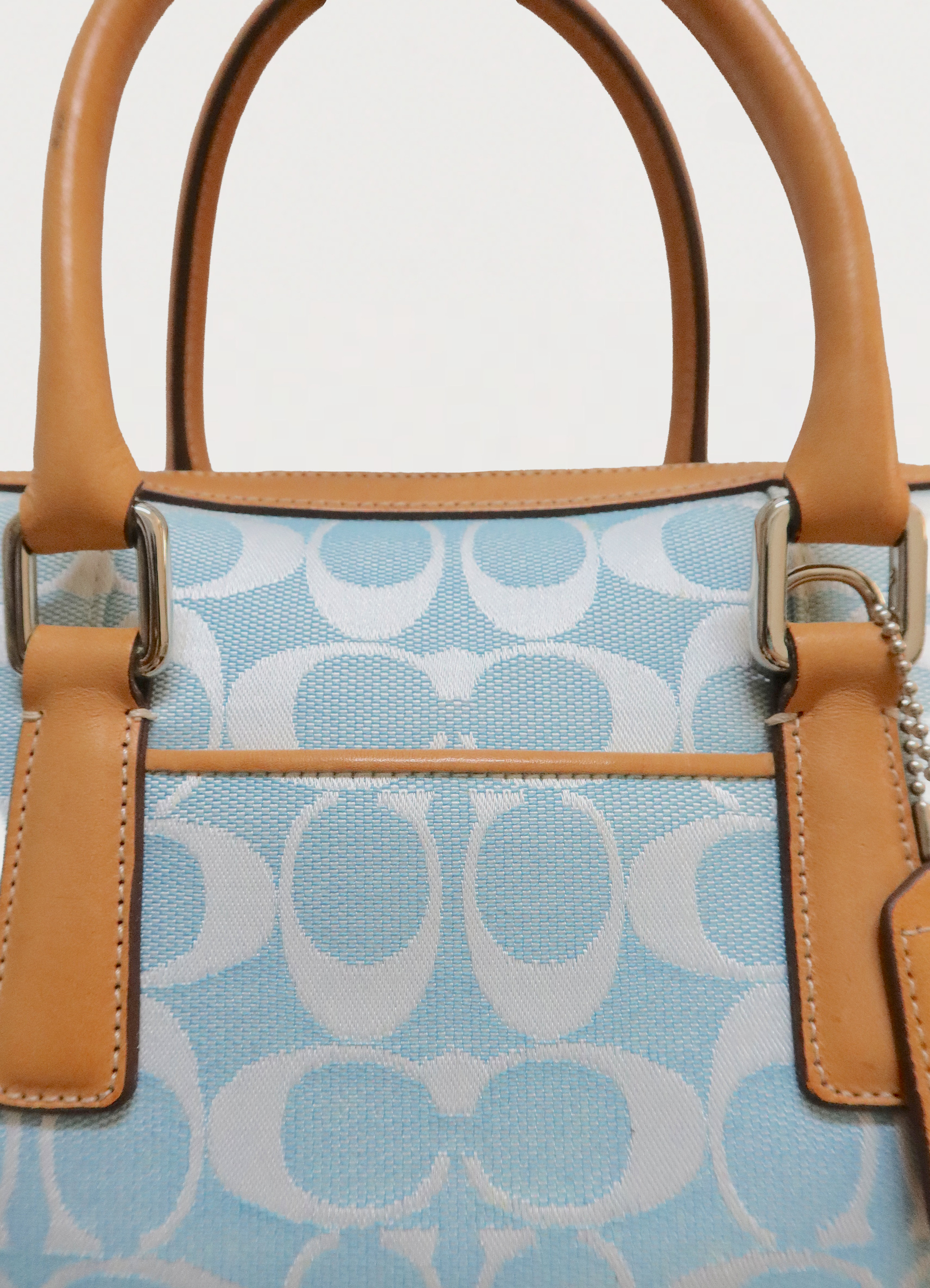 SIGNATURE CANVAS SATCHEL HANDBAG