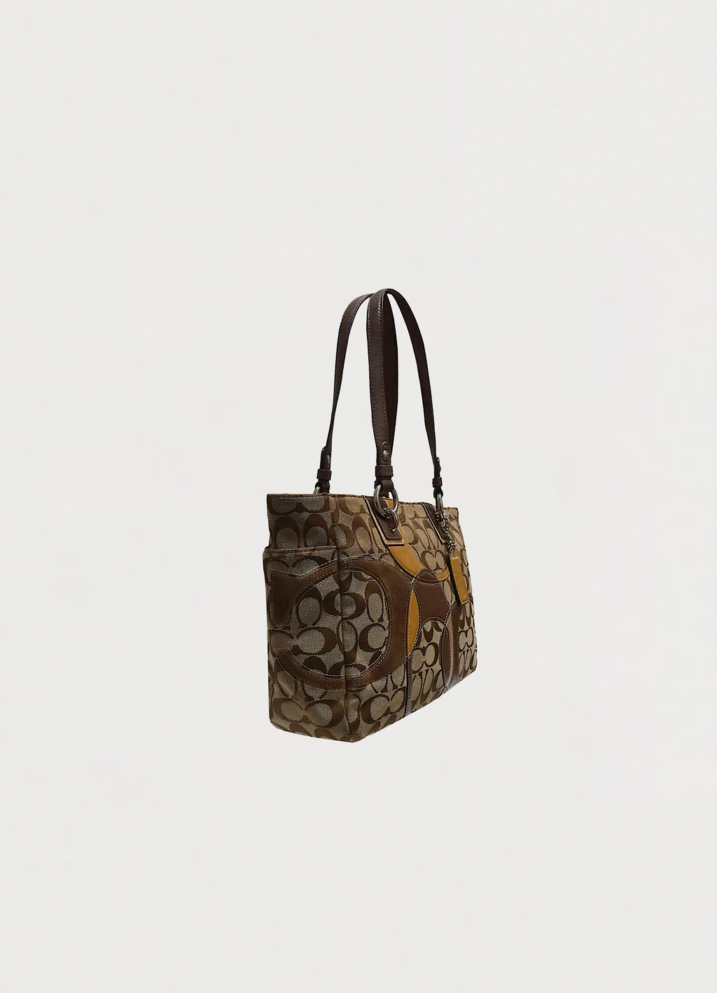 PATCHWORK SIGNATURE MONOGRAM TOTE BAG