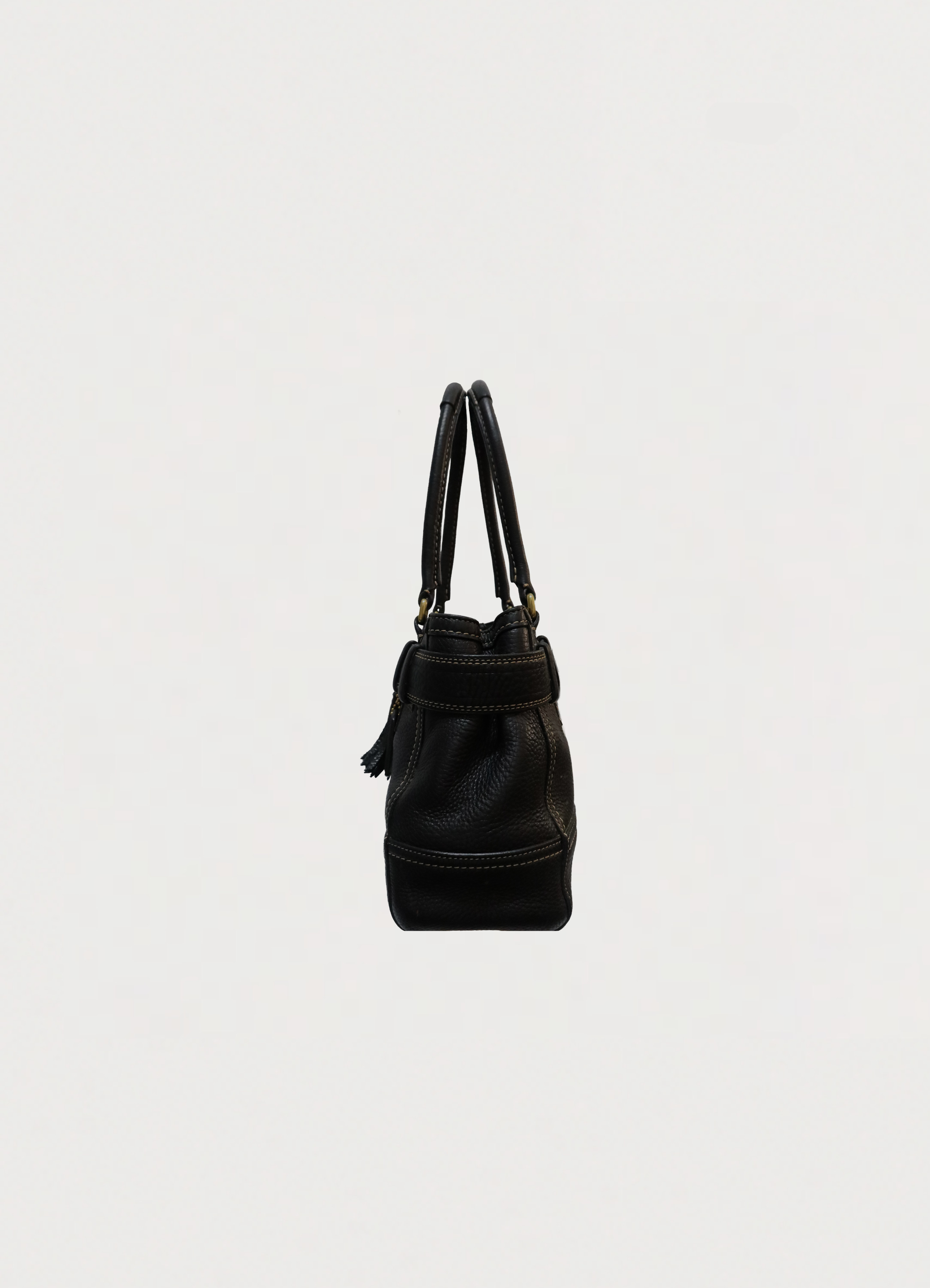 HAMPTONS LEATHER CARRYALL SATCHEL BAG
