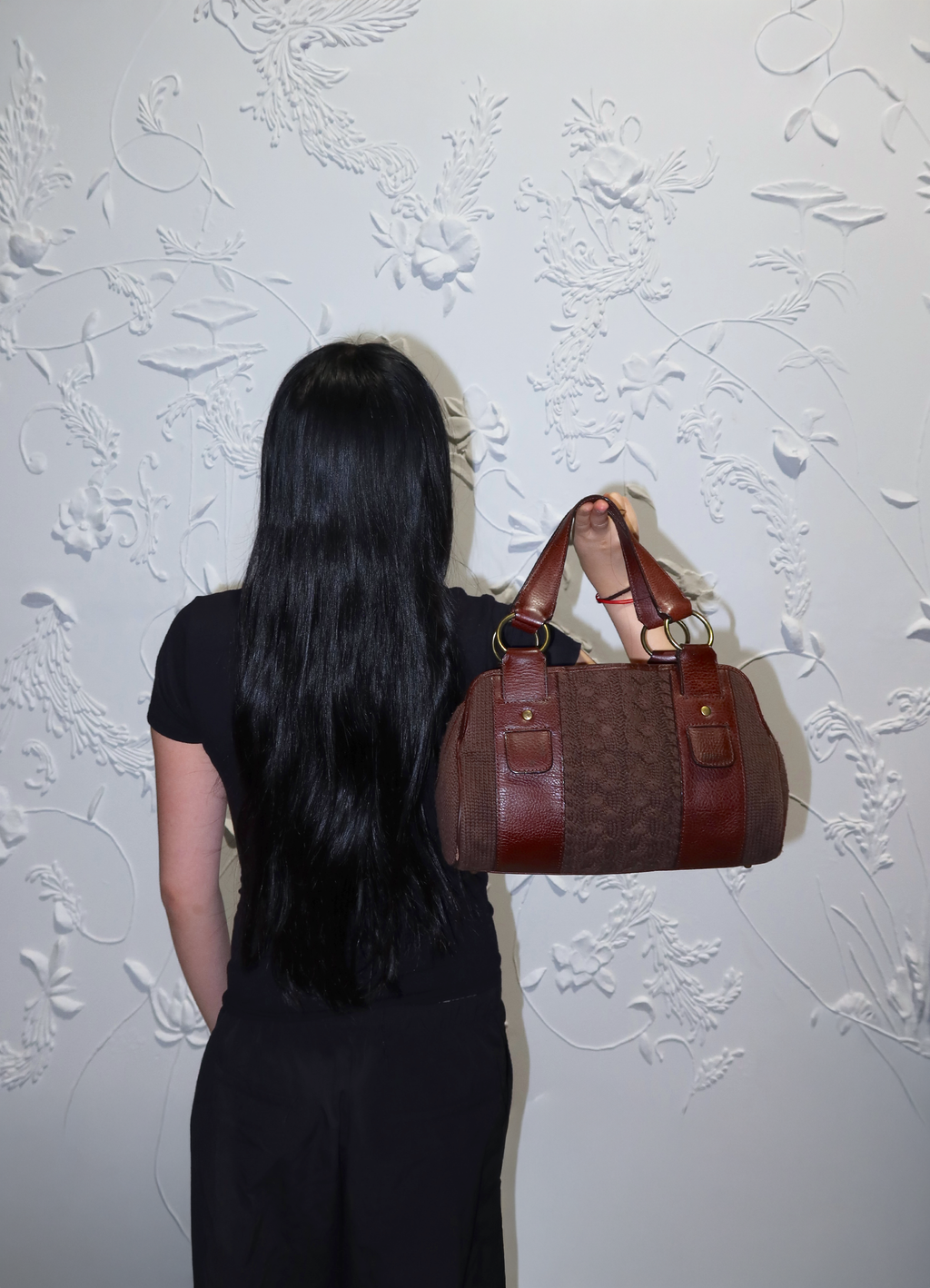 CABLE KNIT SHOULDER BAG
