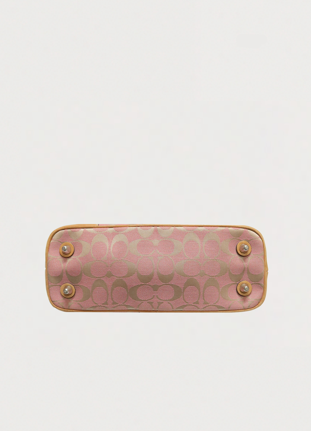 SIGNATURE CANVAS AND LEATHER SHOULDER BAG
