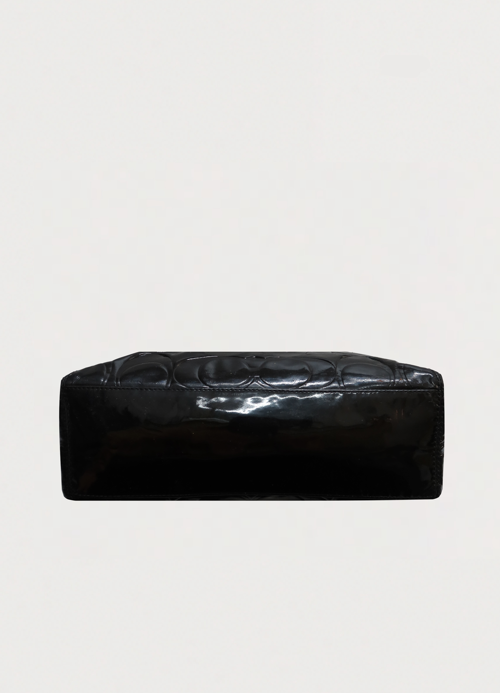 SIGNATURE PATENT LEATHER TOTE