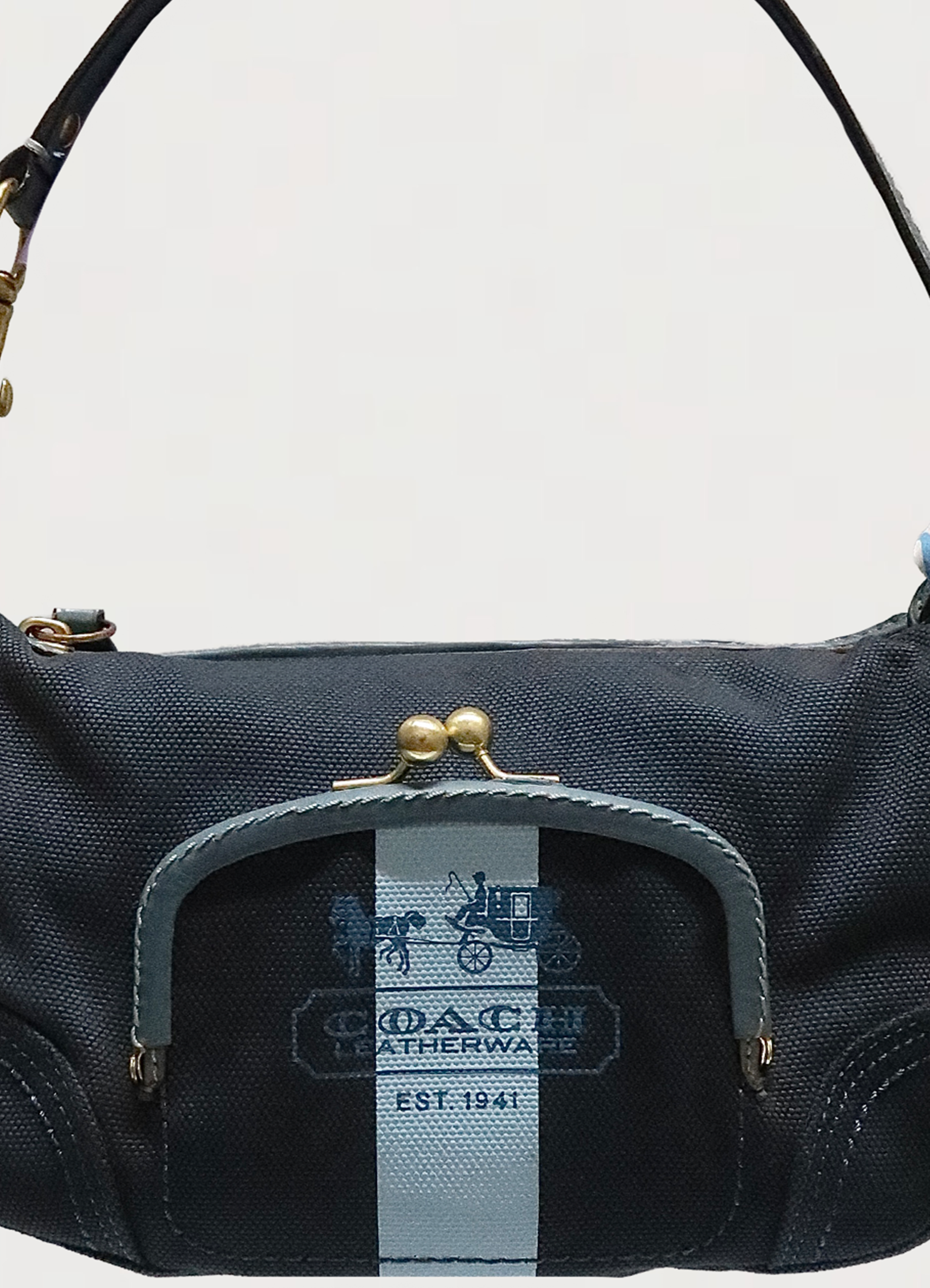 KISSLOCK POCKET STRIPE POCHETTE BAG
