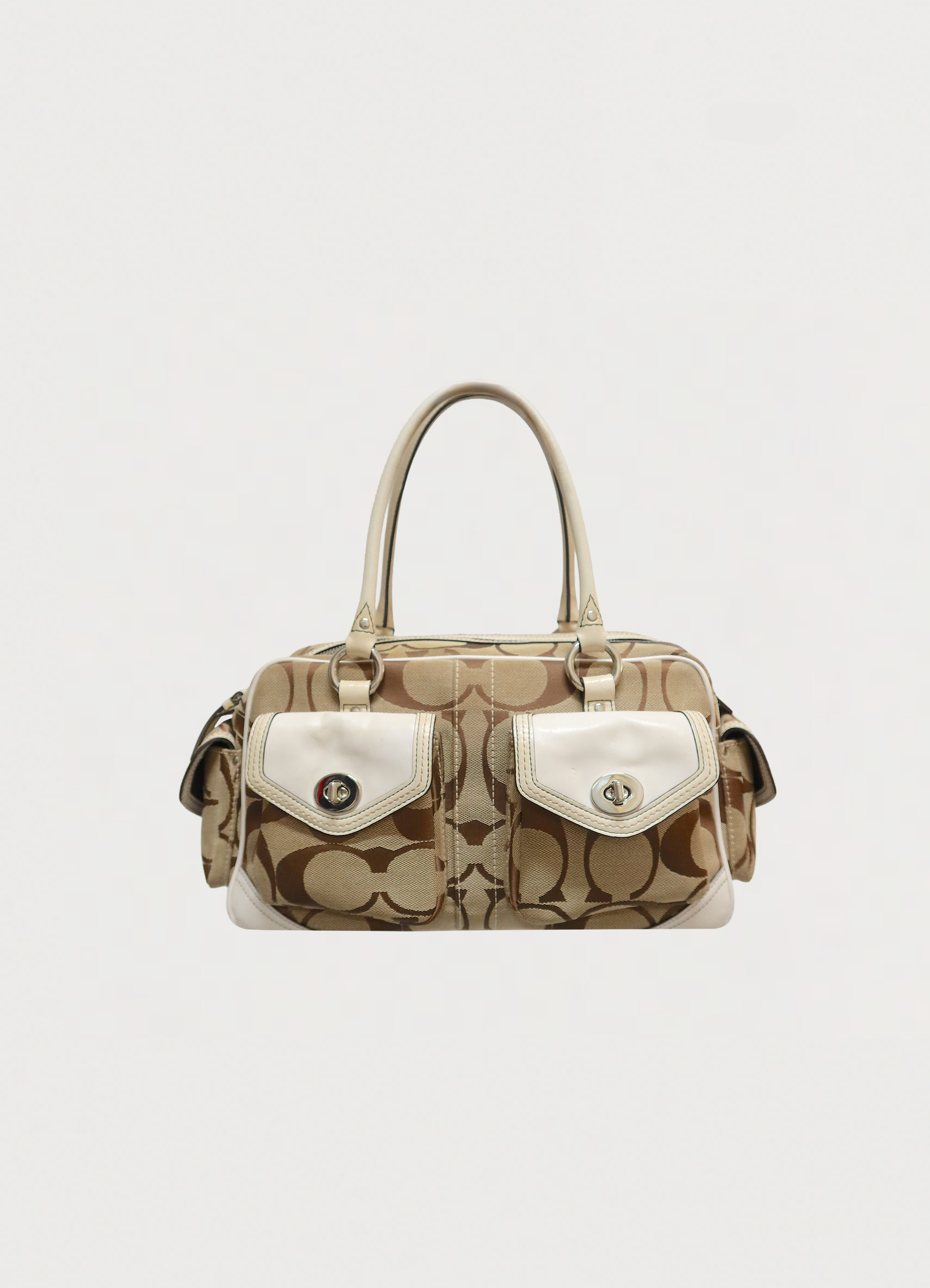 SIGNATURE GALLERY POCKET LARGE SATCHEL BAG