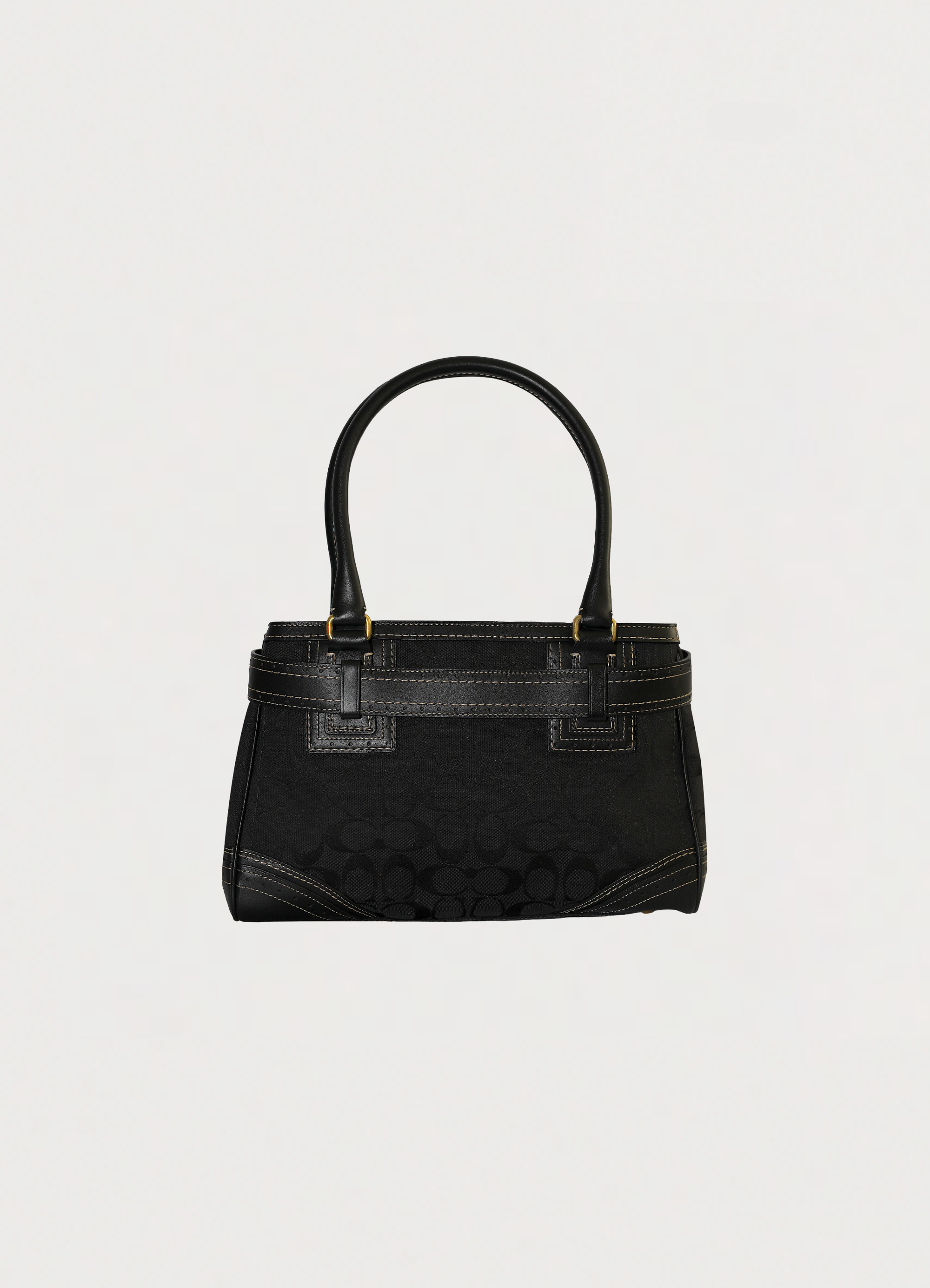 HAMPTONS MONOGRAM CARRYALL SATCHEL BAG