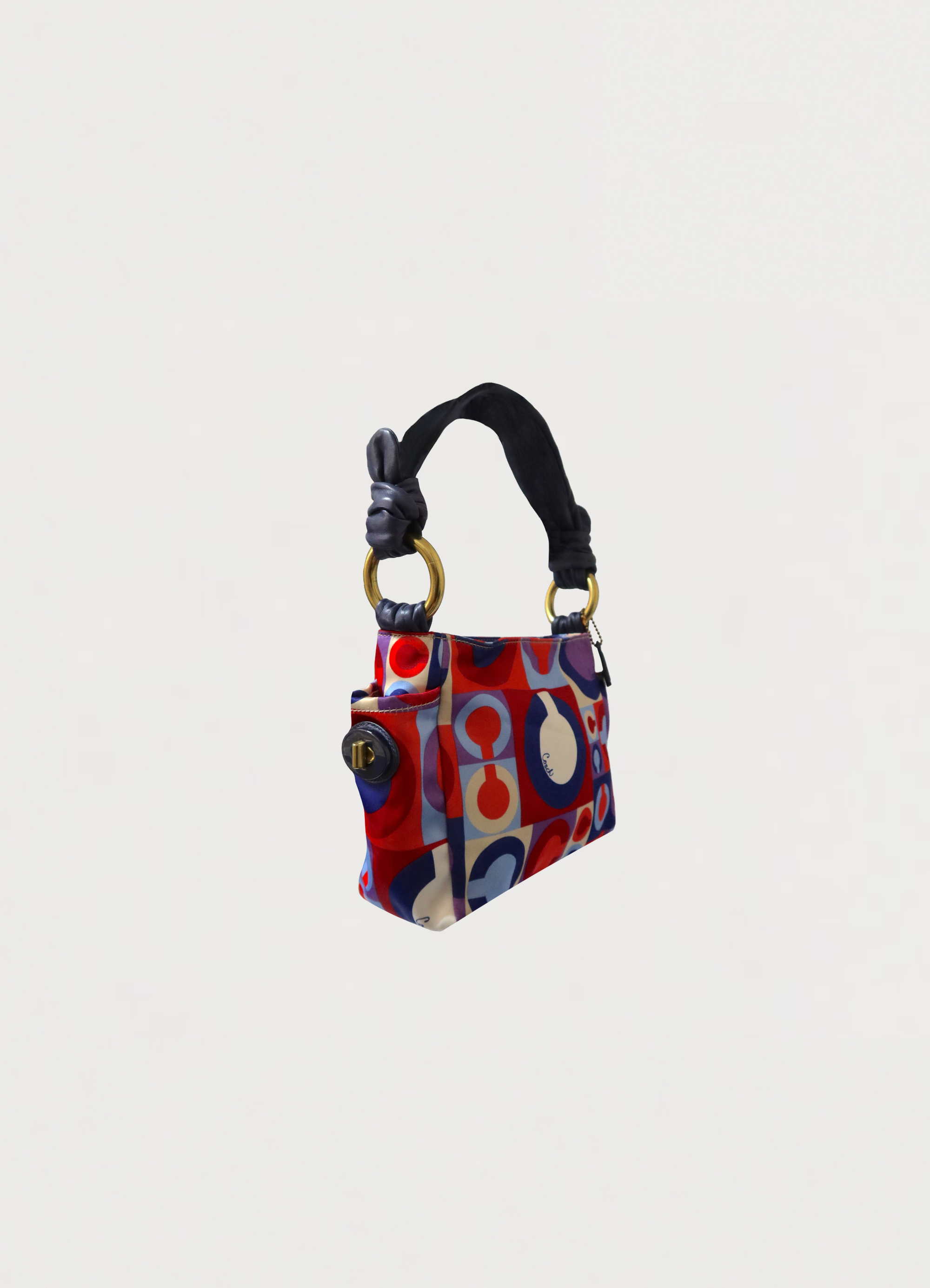 MADISON SCARF GRAPHIC OP ART SHOULDER BAG