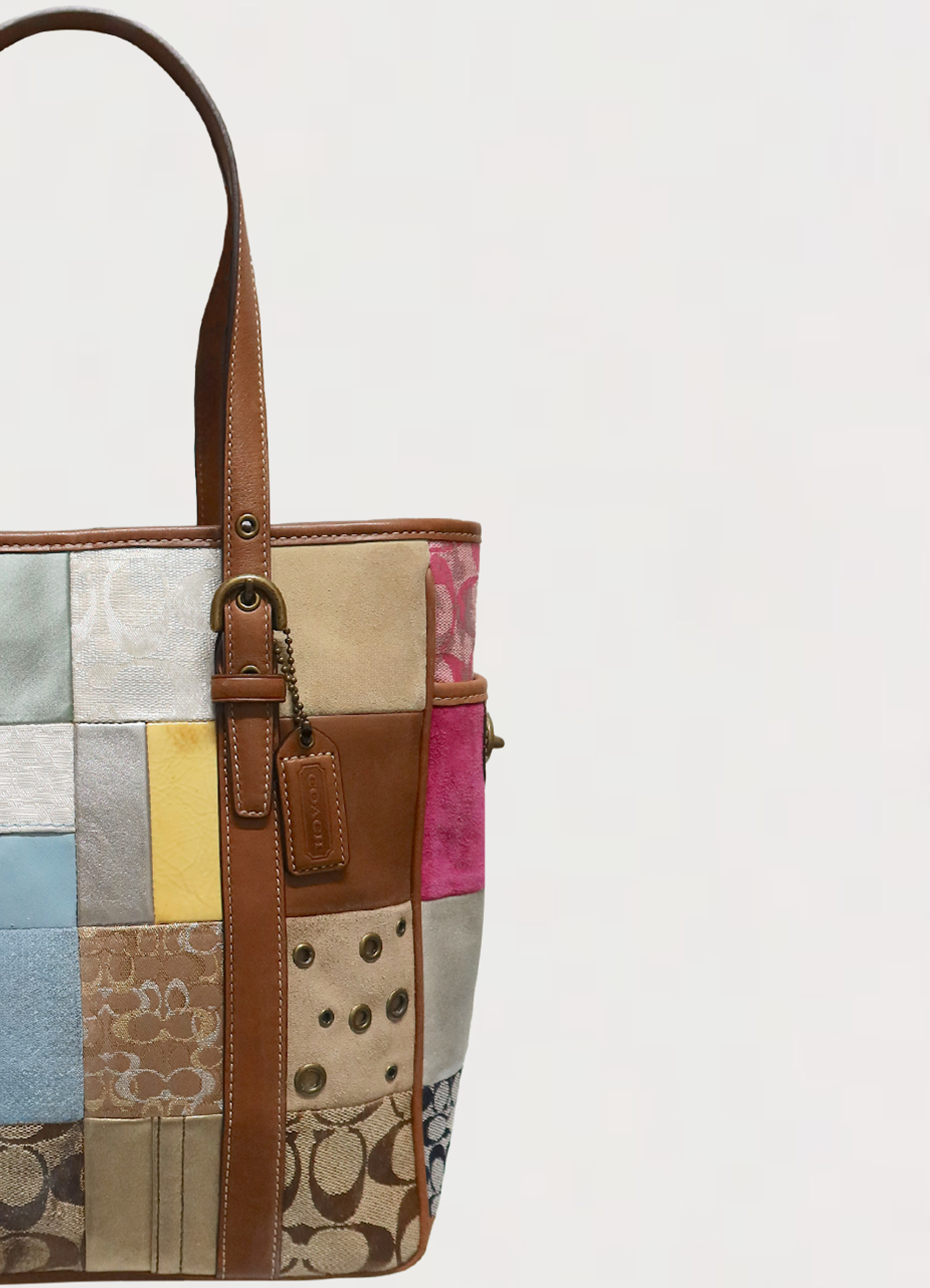 HOLIDAY PATCHWORK GALLERY TOTE BAG