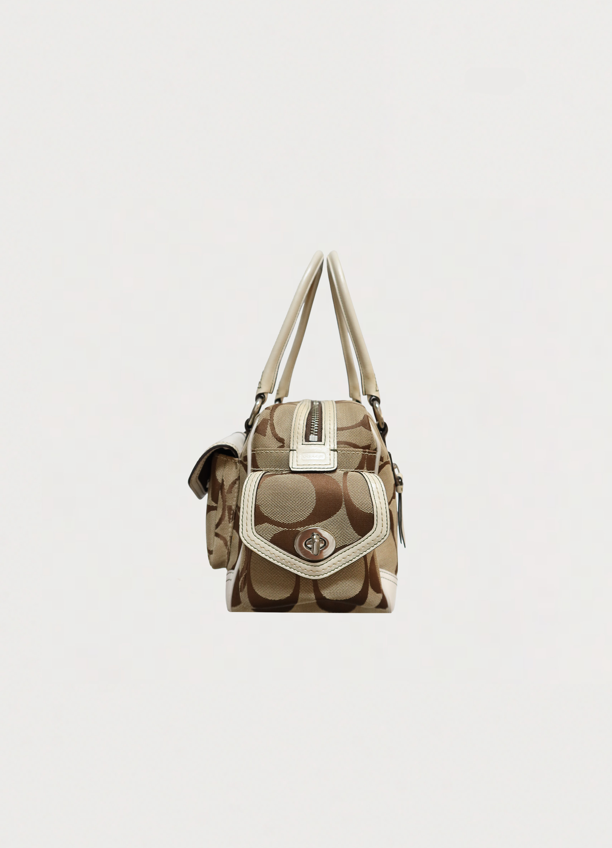 SIGNATURE GALLERY POCKET LARGE SATCHEL BAG