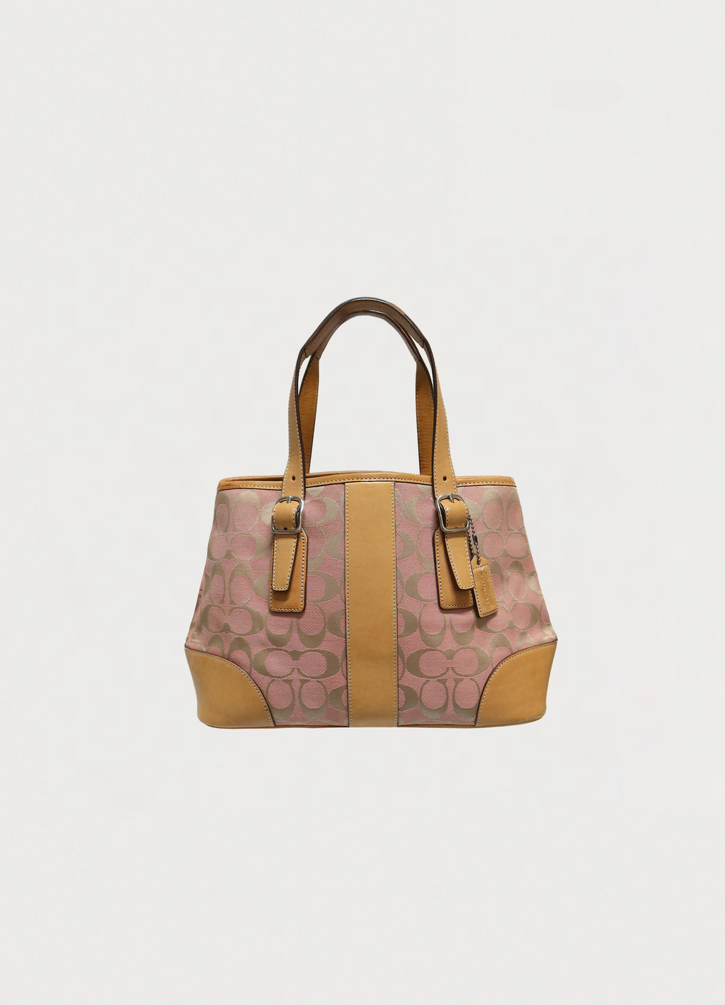 SIGNATURE CANVAS AND LEATHER SHOULDER BAG