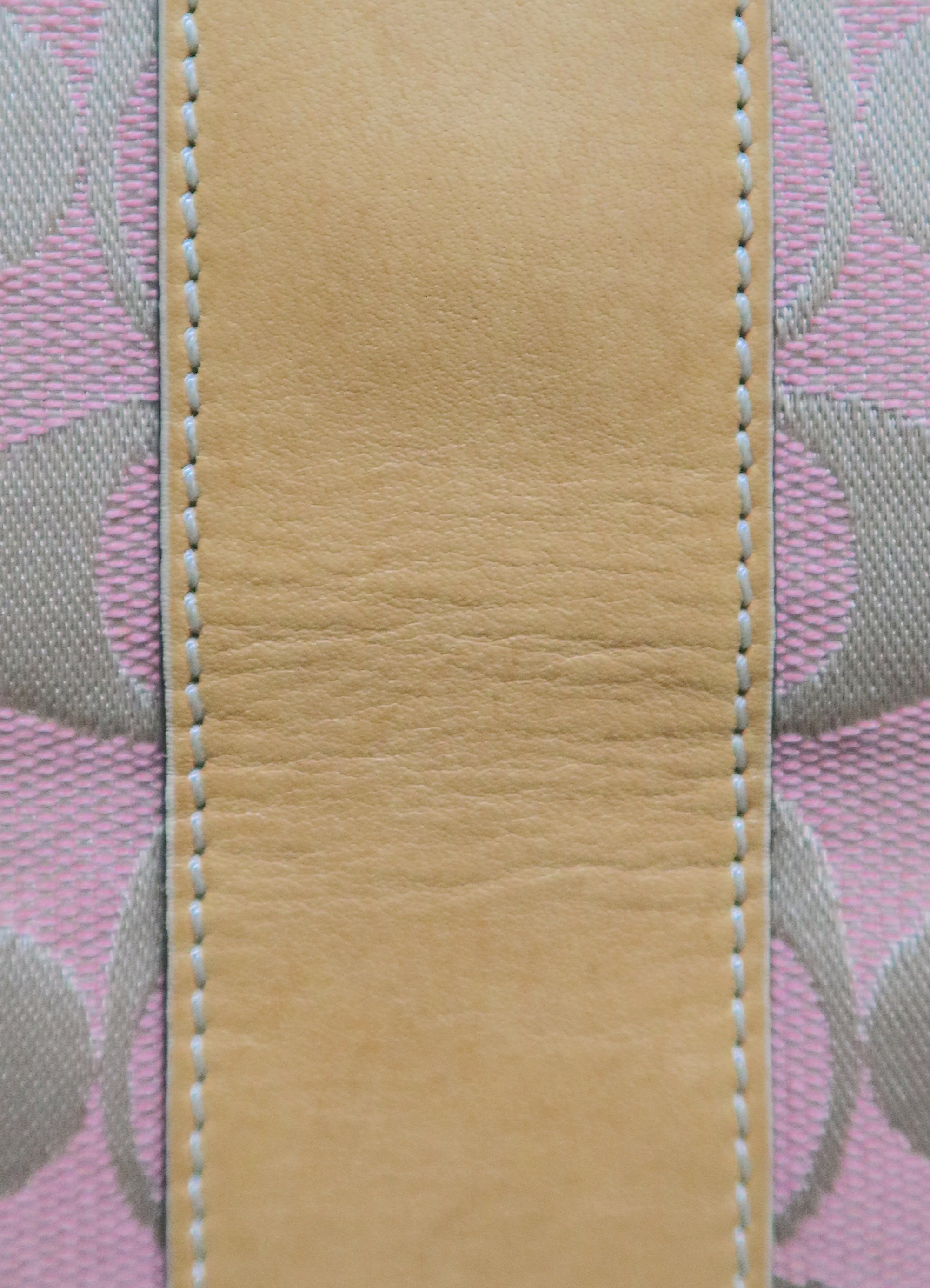 SIGNATURE CANVAS AND LEATHER SHOULDER BAG