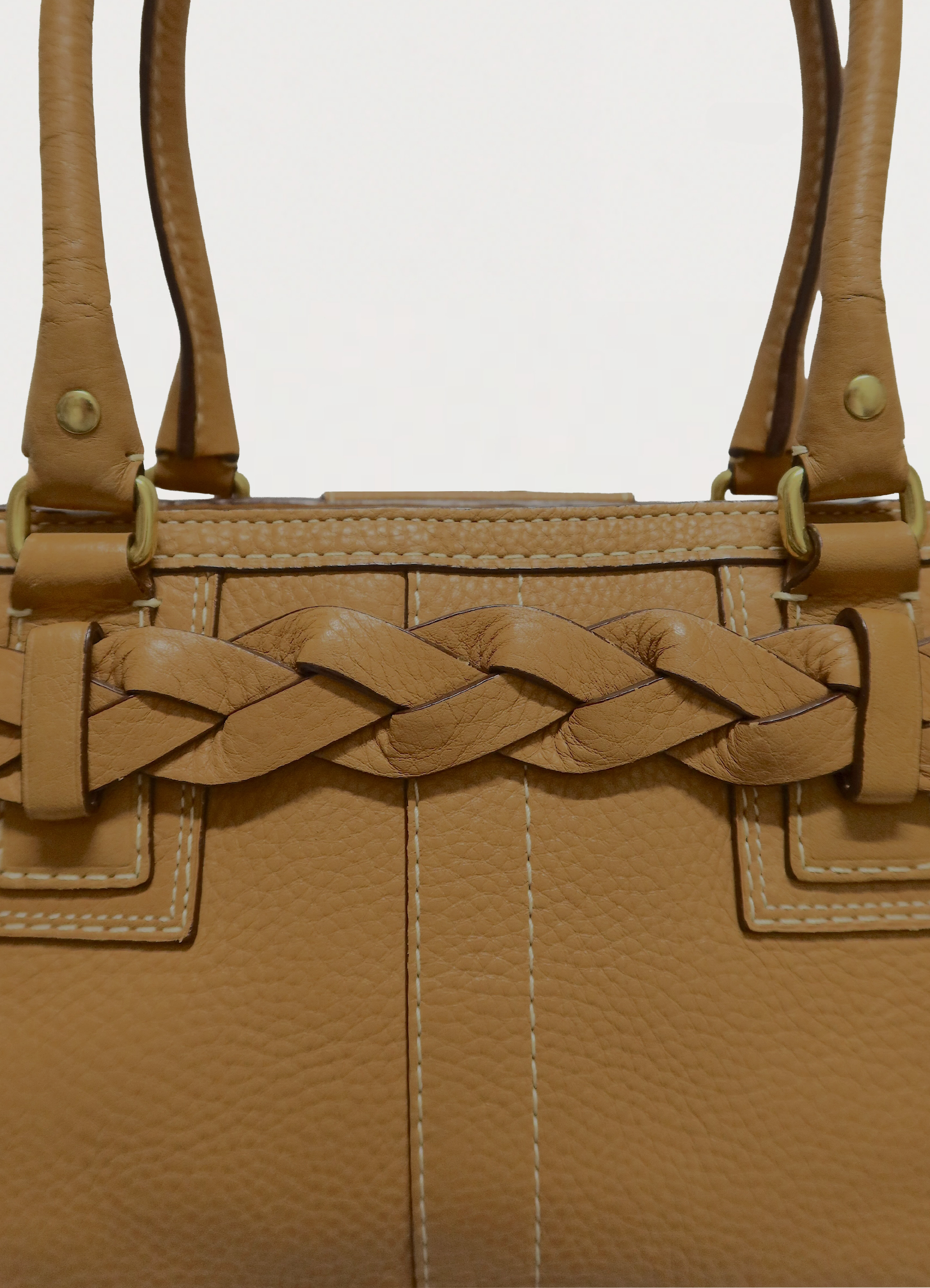 HAMPTONS BRAIDED CARRYALL SATCHEL BAG