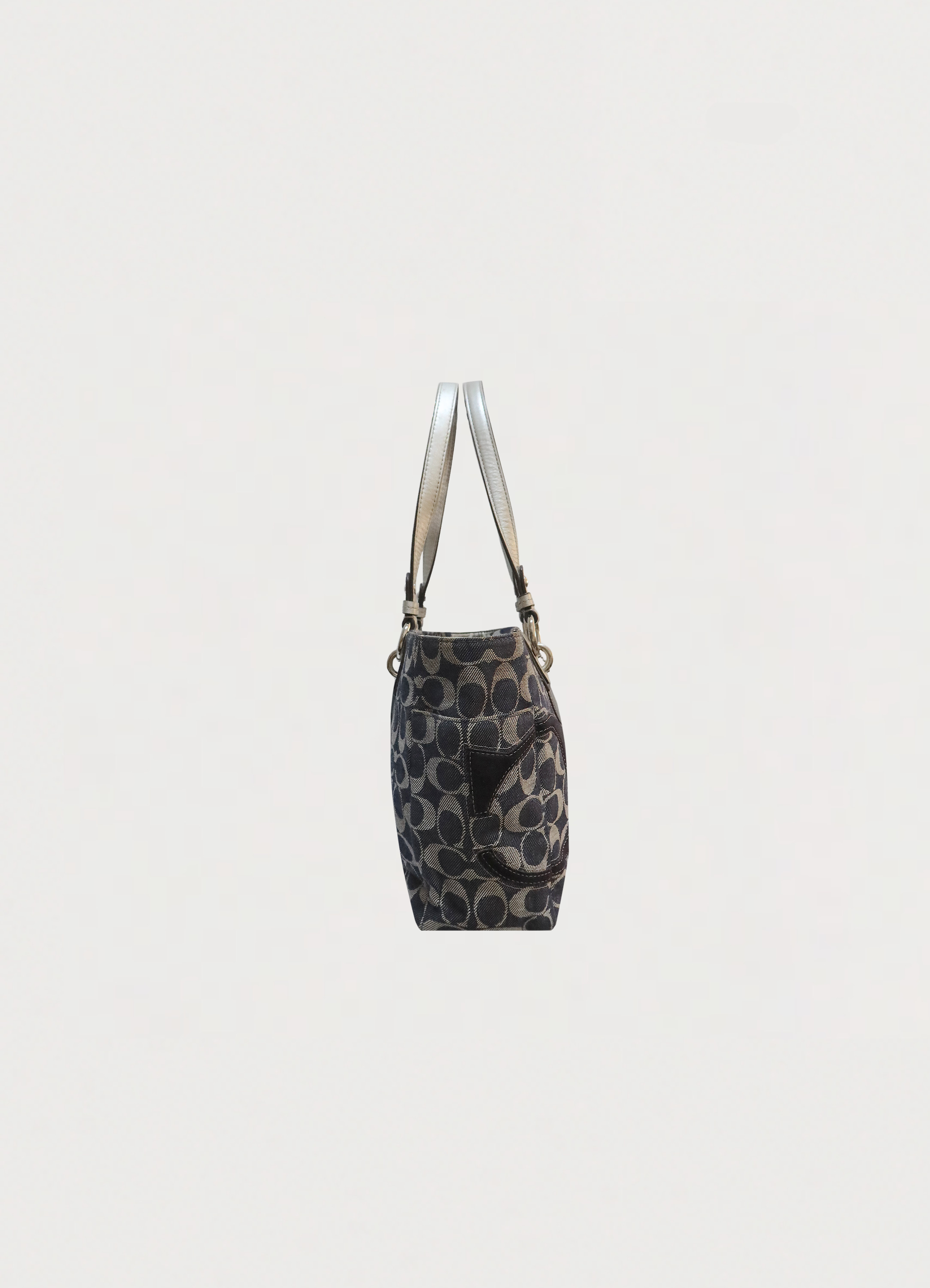 SIGNATURE DENIM PATCHWORK TOTE BAG