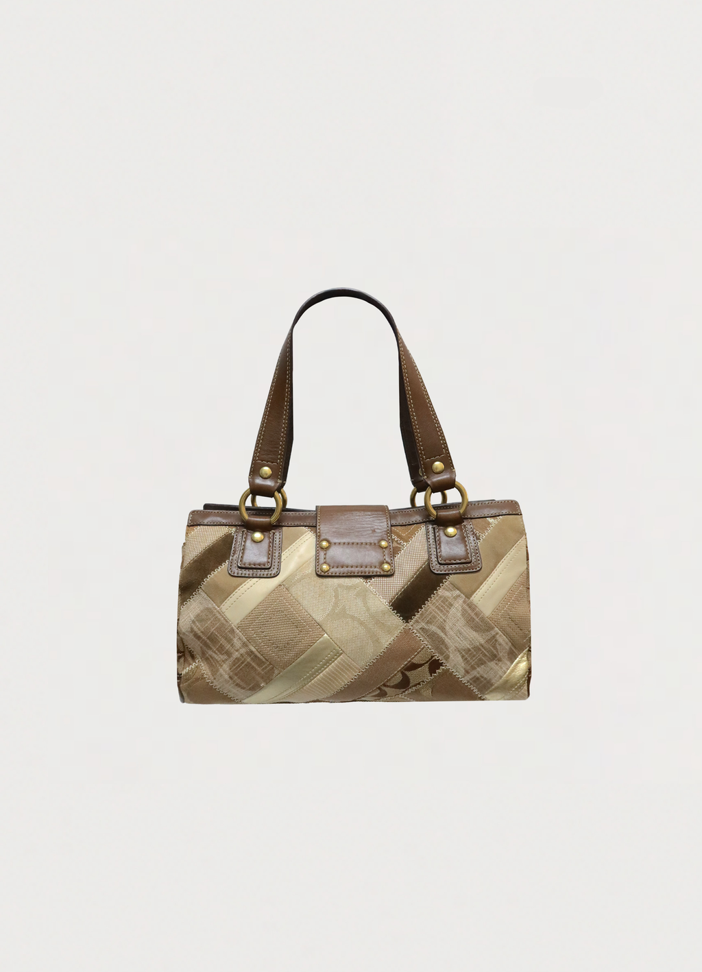 PATCHWORK HAMPTONS TURNLOCK SHOULDER BAG