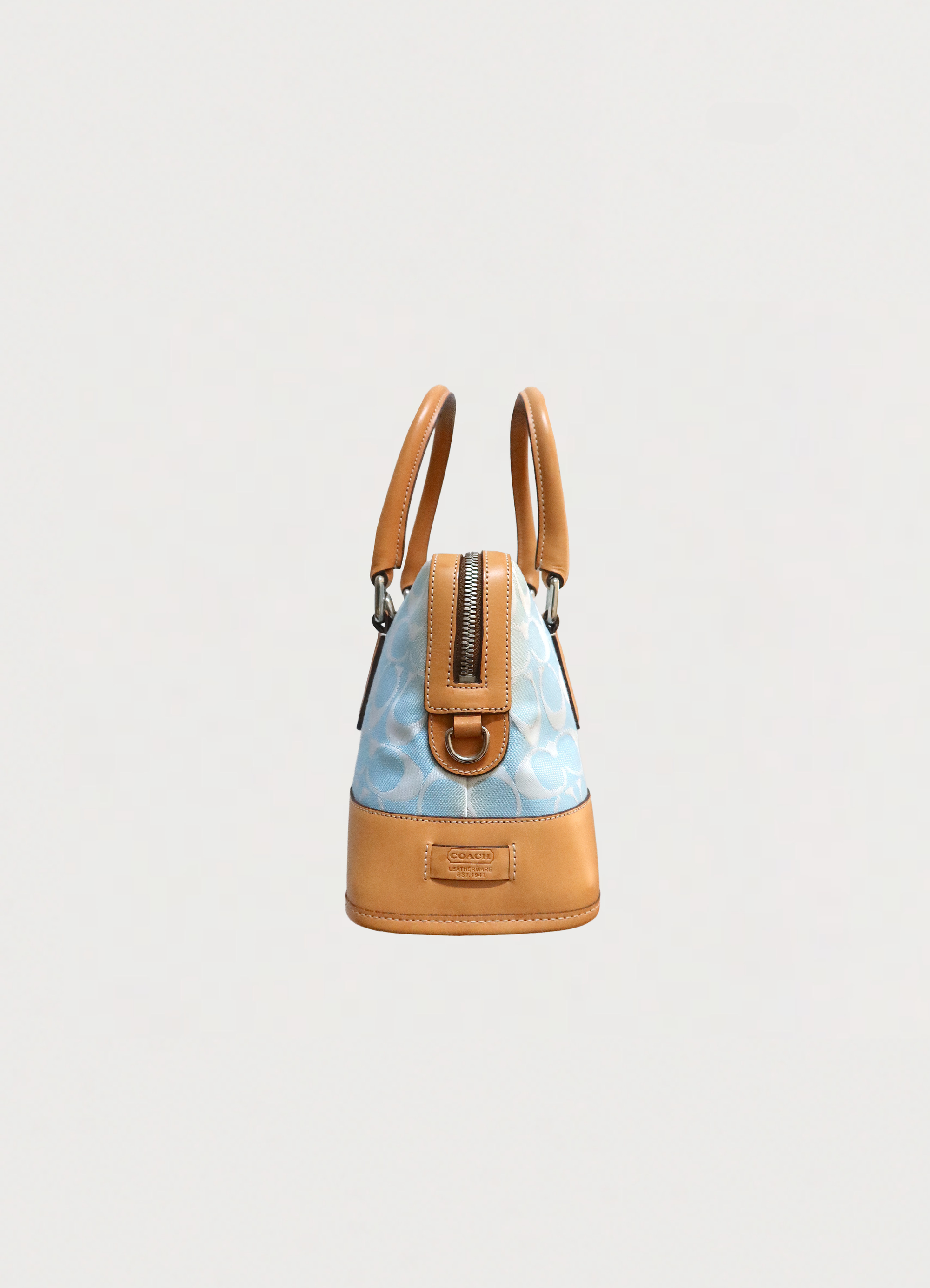 SIGNATURE CANVAS SATCHEL HANDBAG