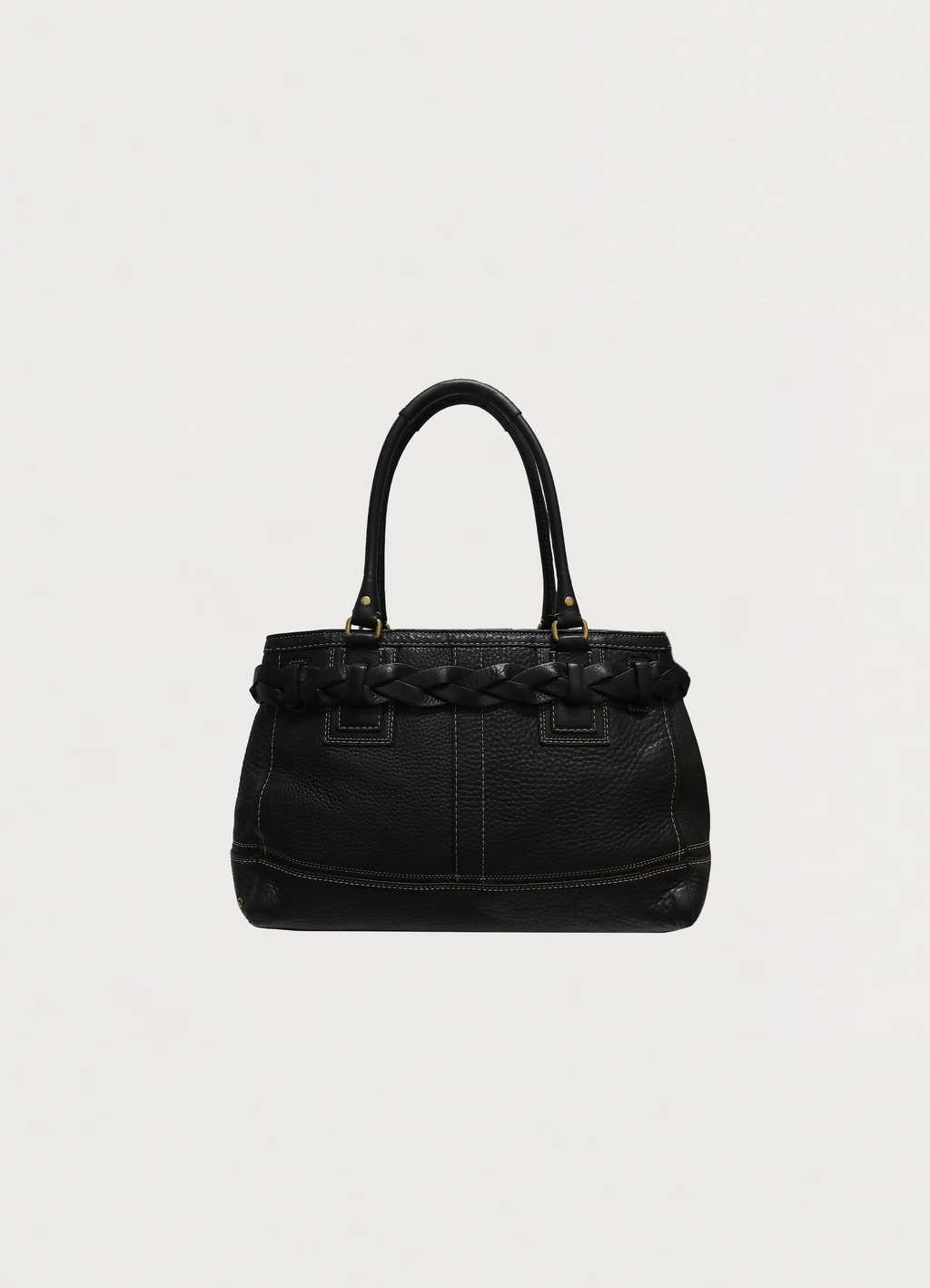 HAMPTONS PEBBLED LEATHER CARRYALL SATCHEL
